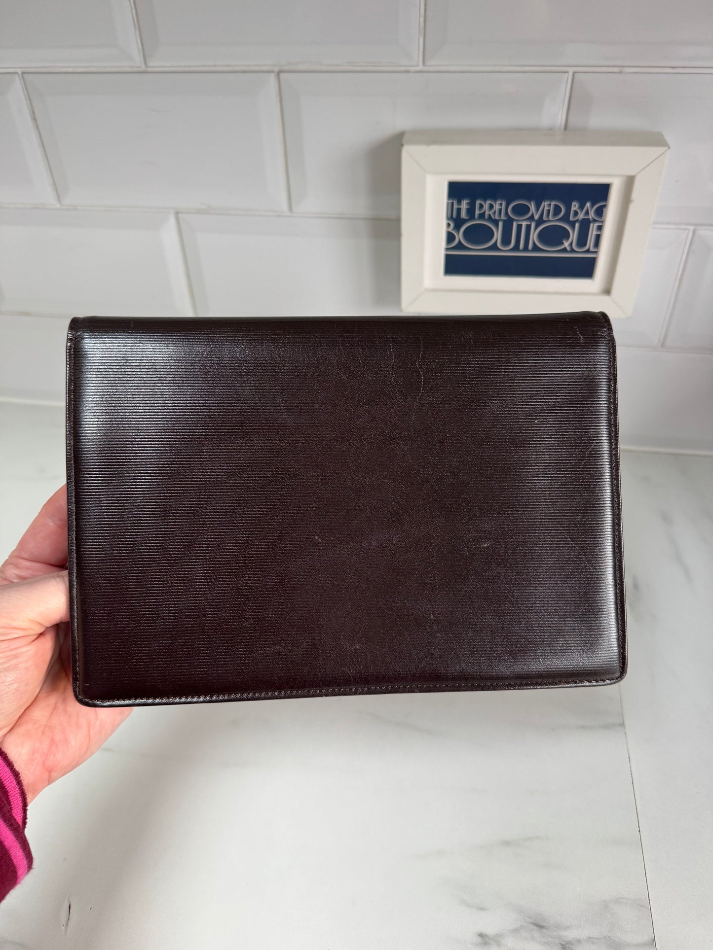 Yves Saint Laurent - Vintage Clutch with Studs - Brown
