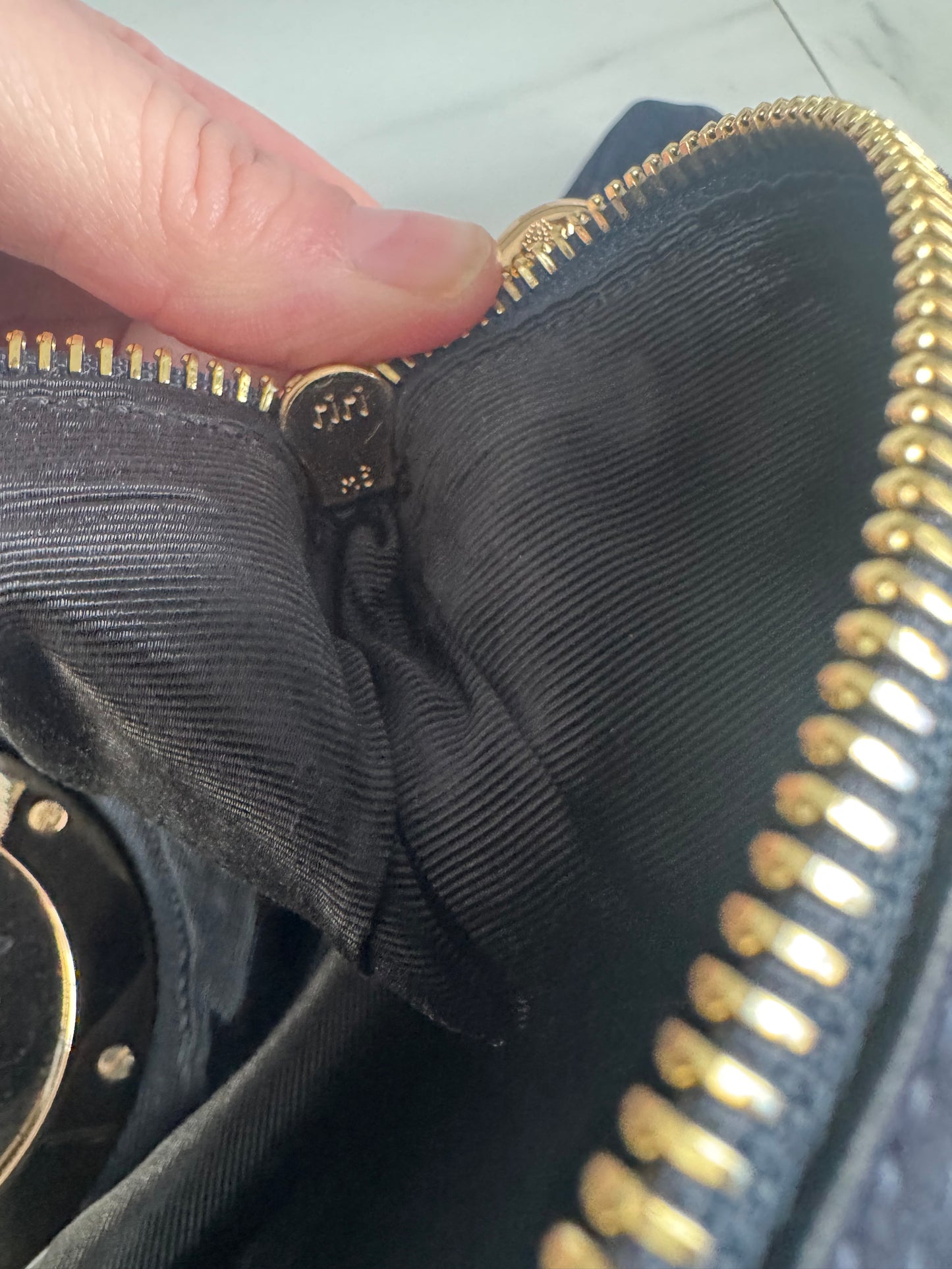 Mulberry Daria Clutch - blue Suede