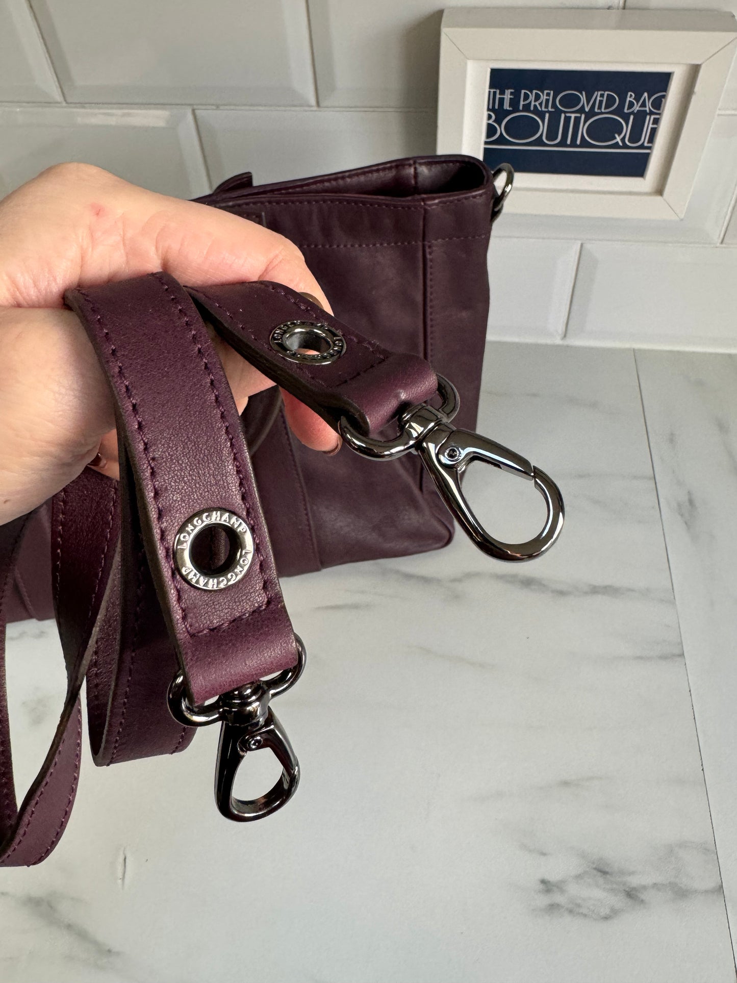 Longchamp 3D Tote - Burgundy