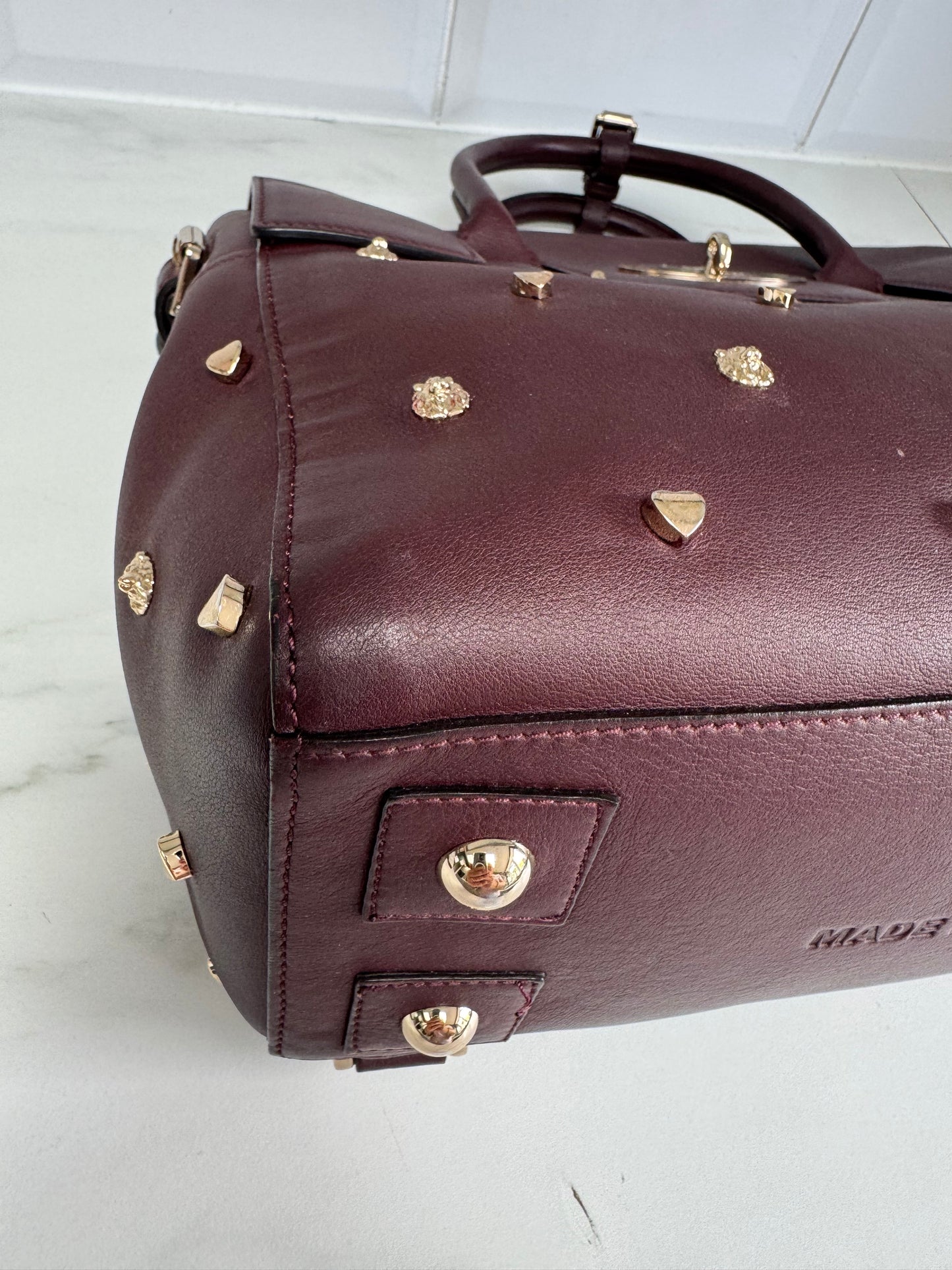 Mulberry Medium Limited Edition Cara  Delevingne Lion and Heart Rivet Backpack - Oxblood