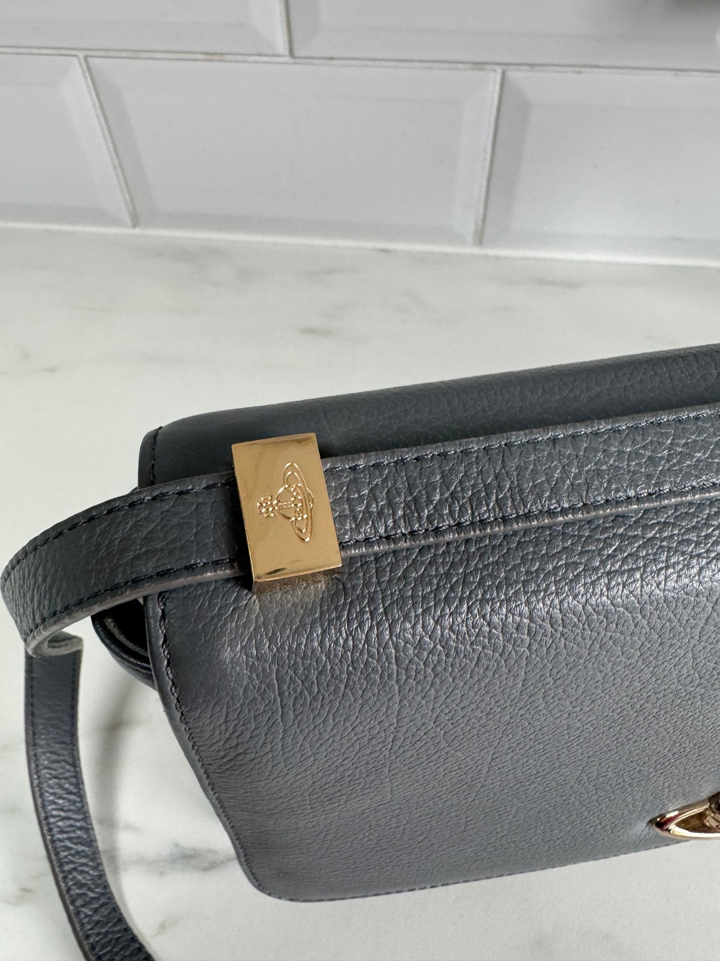 Vivienne Westwood “Balmoral” Shoulder Bag - Grey