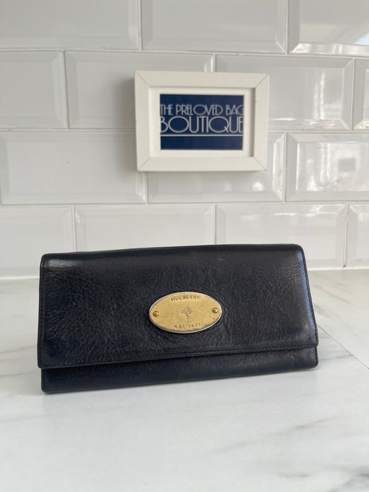 Mulberry Continental Plaque Wallet - Black