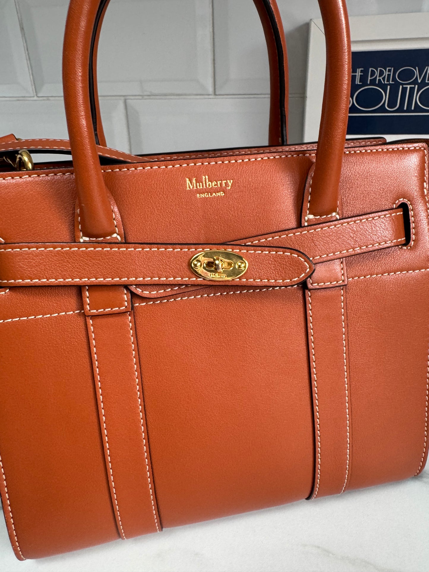 Mulberry Small Zipped Bayswater - Rust