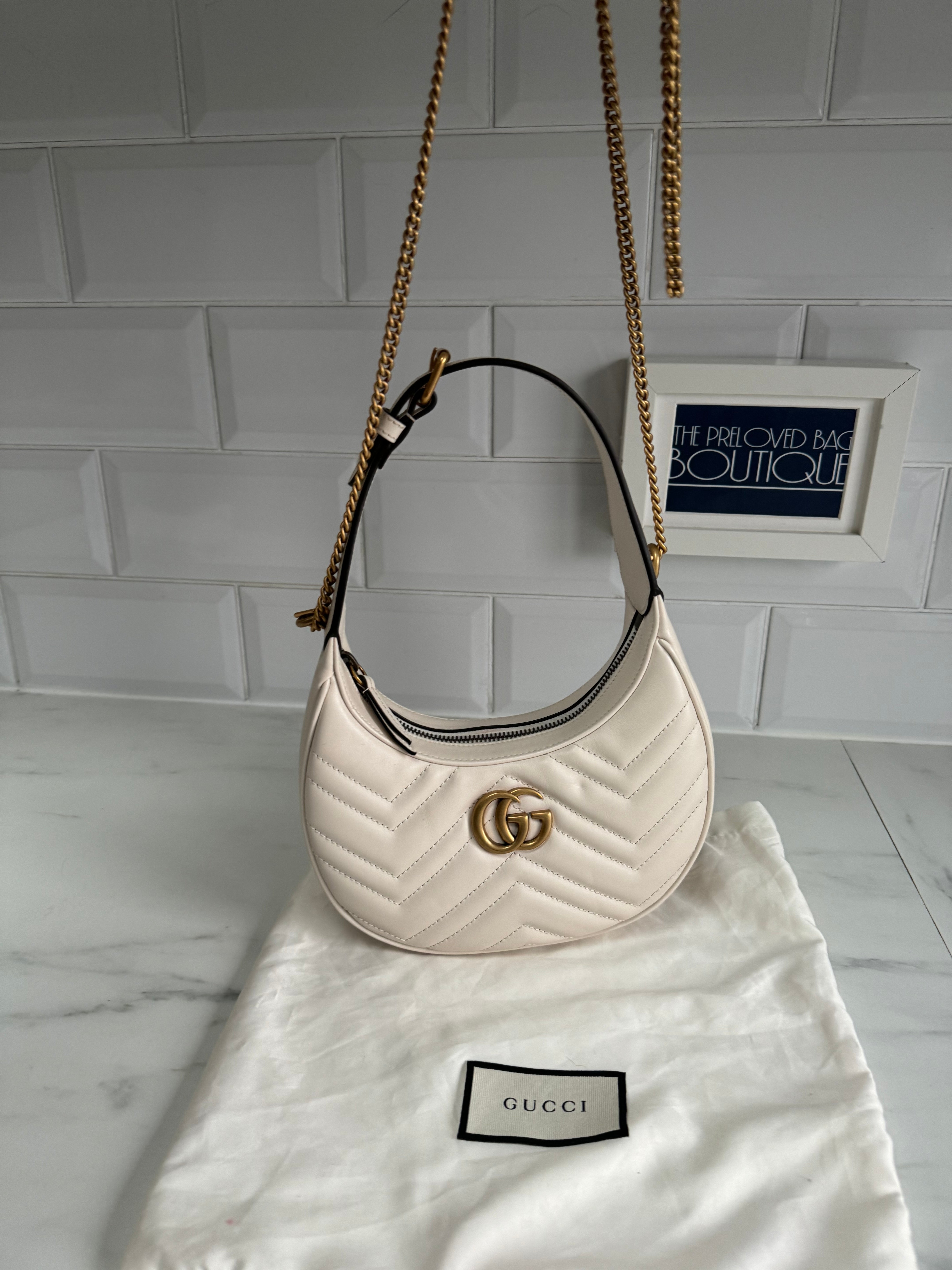 White gucci purse hot sale