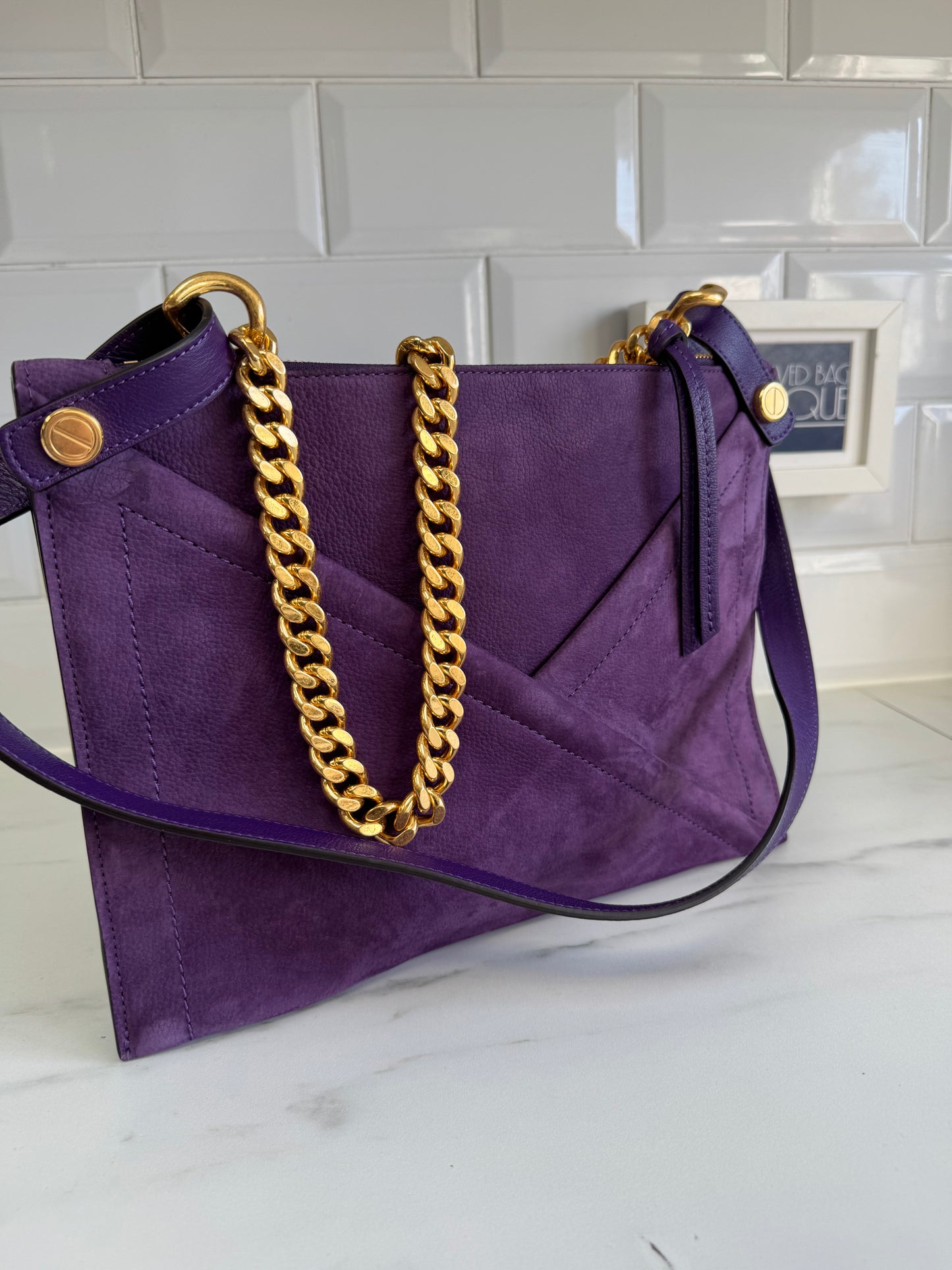 Mulberry M Zipped Pouch - Amethyst