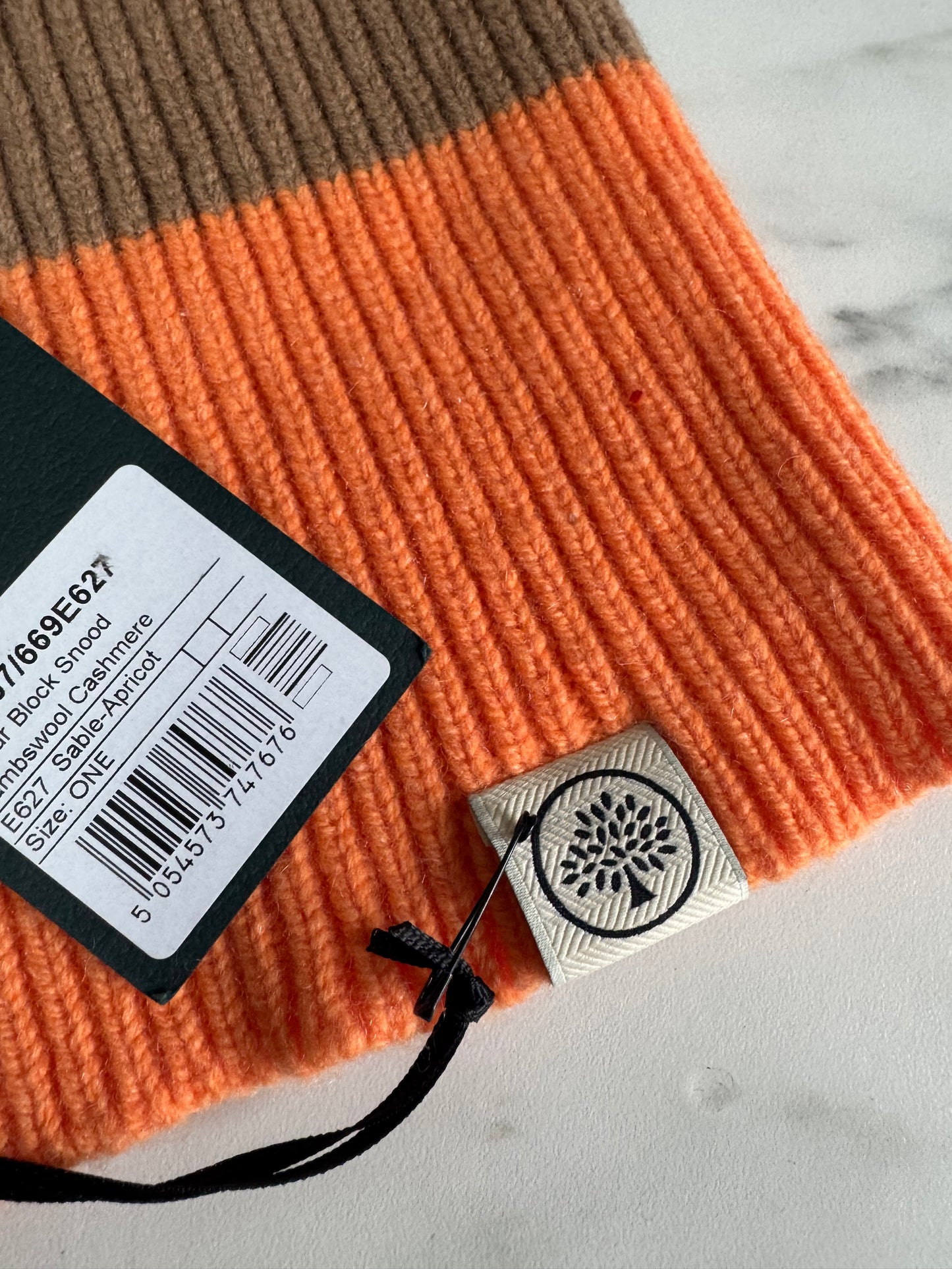 Mulberry Snood - Sable and Apricot