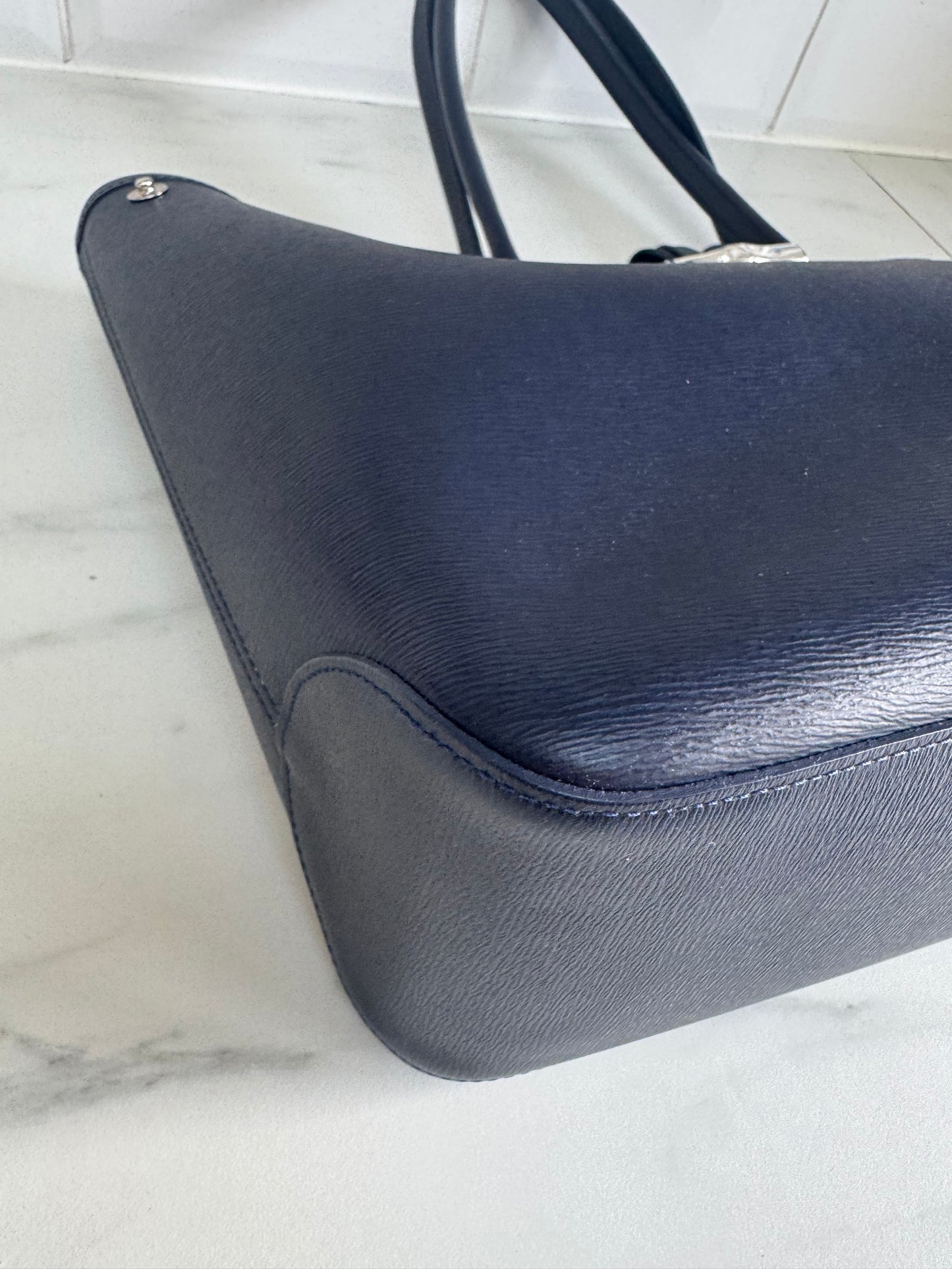 Longchamp Le Roseau Tote - Navy