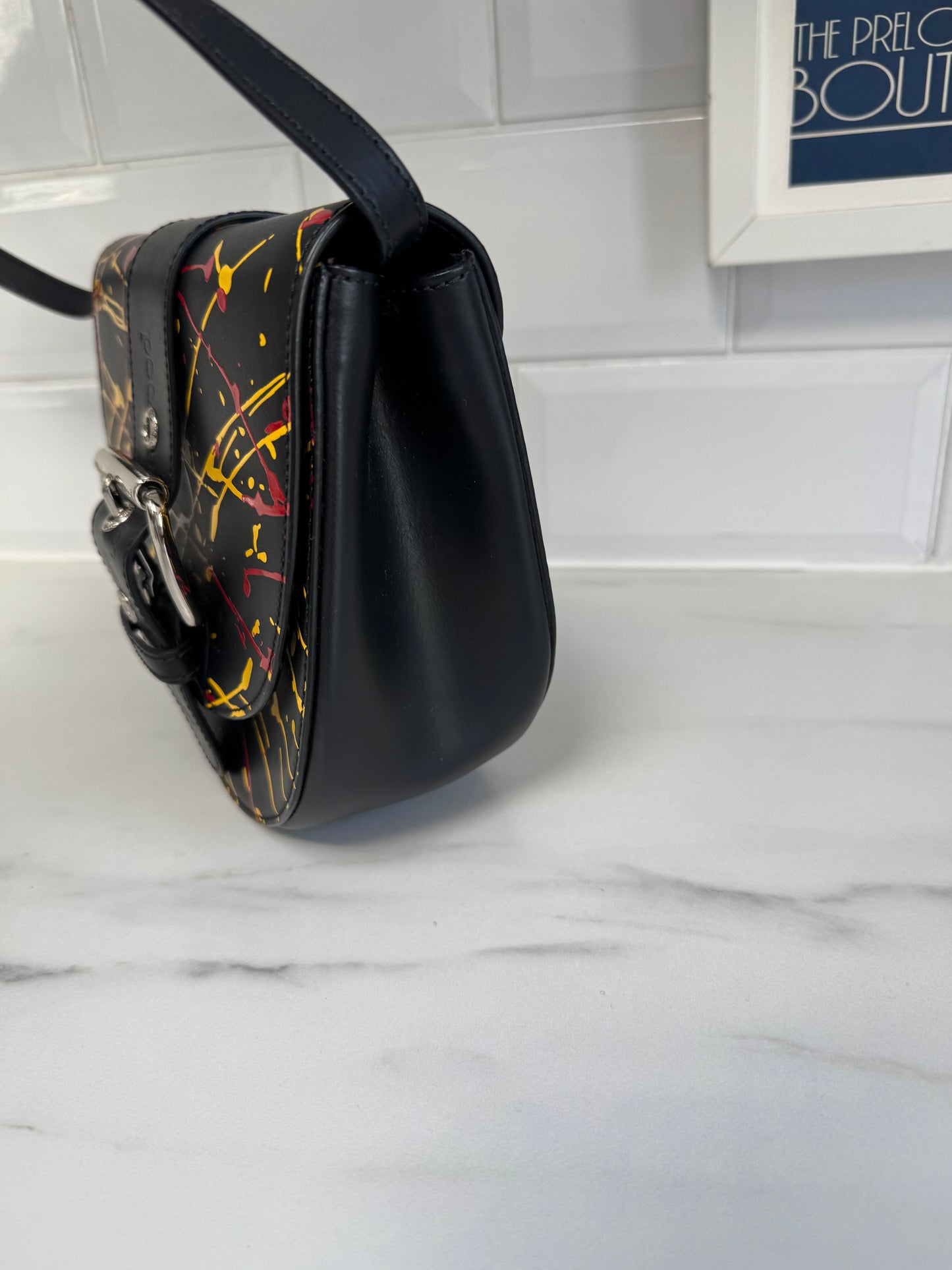 Vivienne Westwood Alex Saddle Bag - Black, Yellow, Red