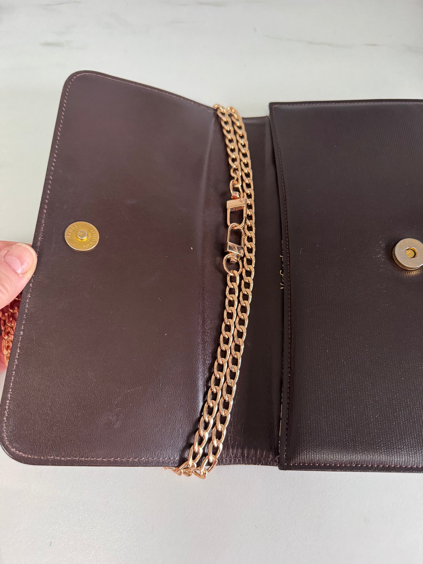 Yves Saint Laurent - Vintage Clutch with Studs - Brown