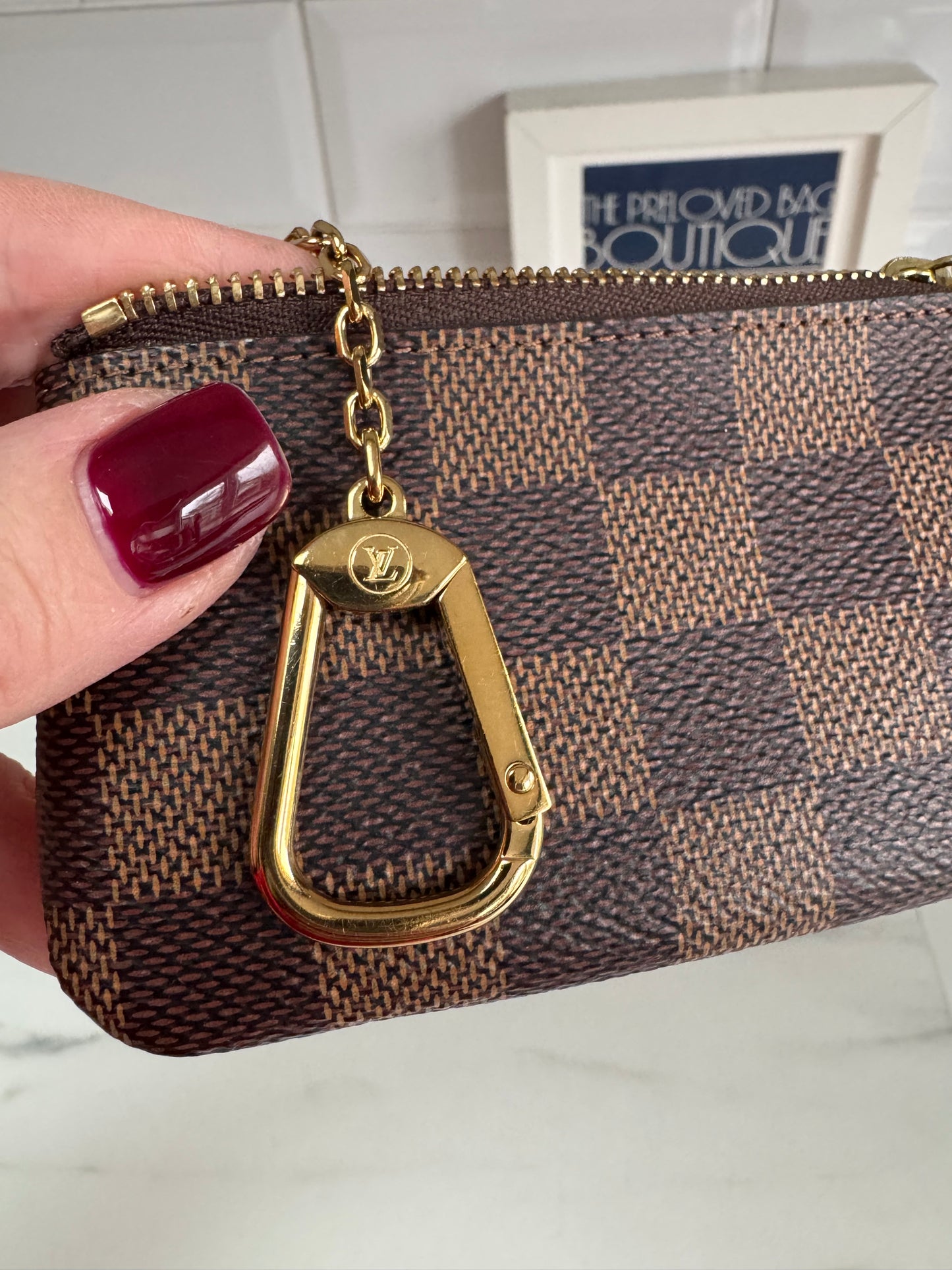 Louis Vuitton Key Pouch - Damier Ebene Brown