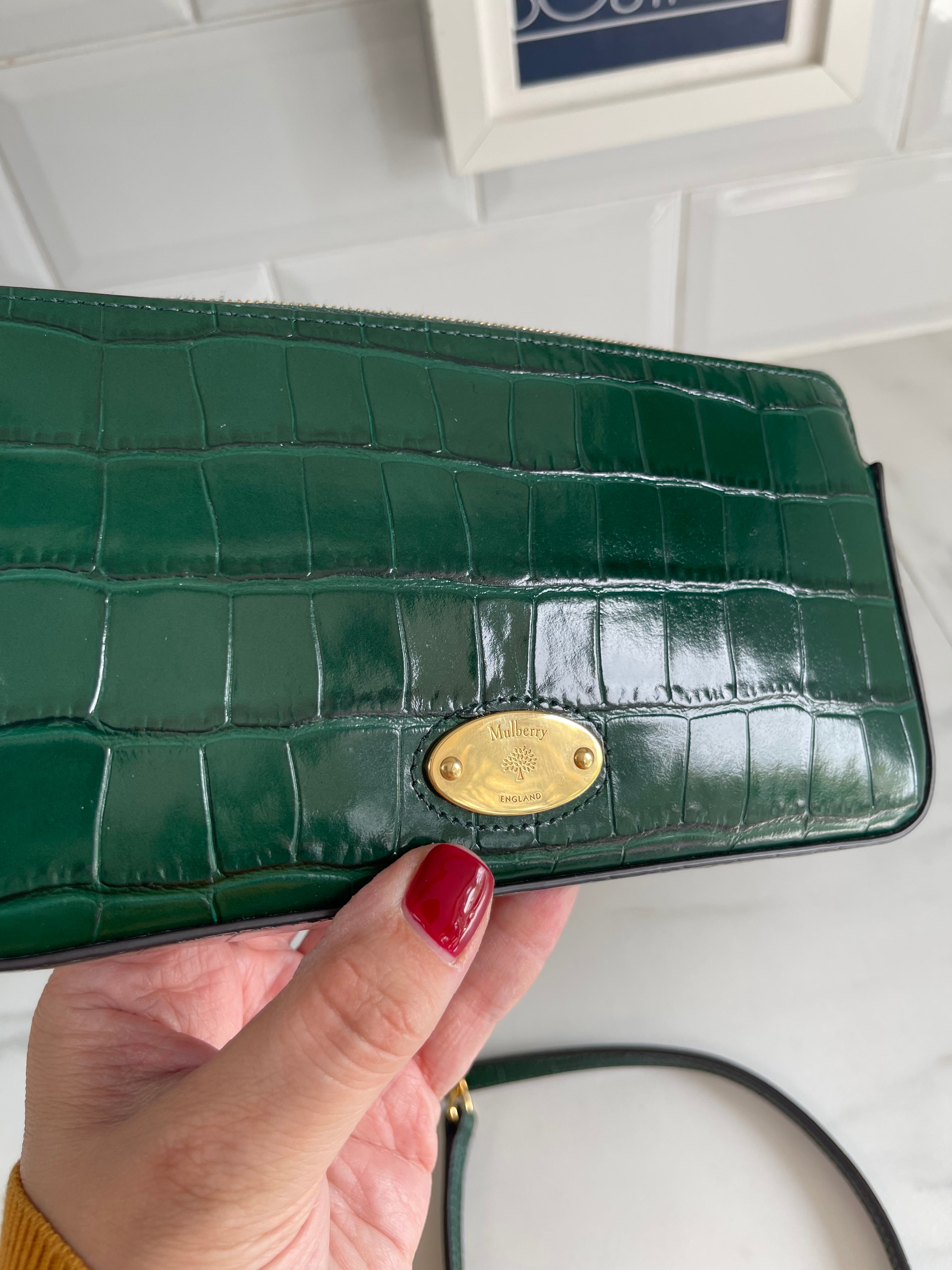 Mulberry green online croc