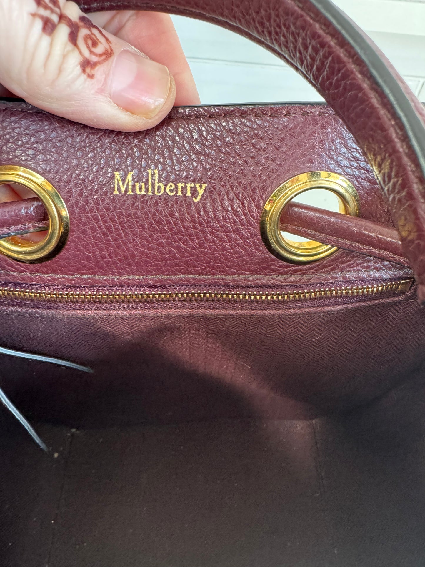 Mulberry Hampstead Bucket Bag - Oxblood