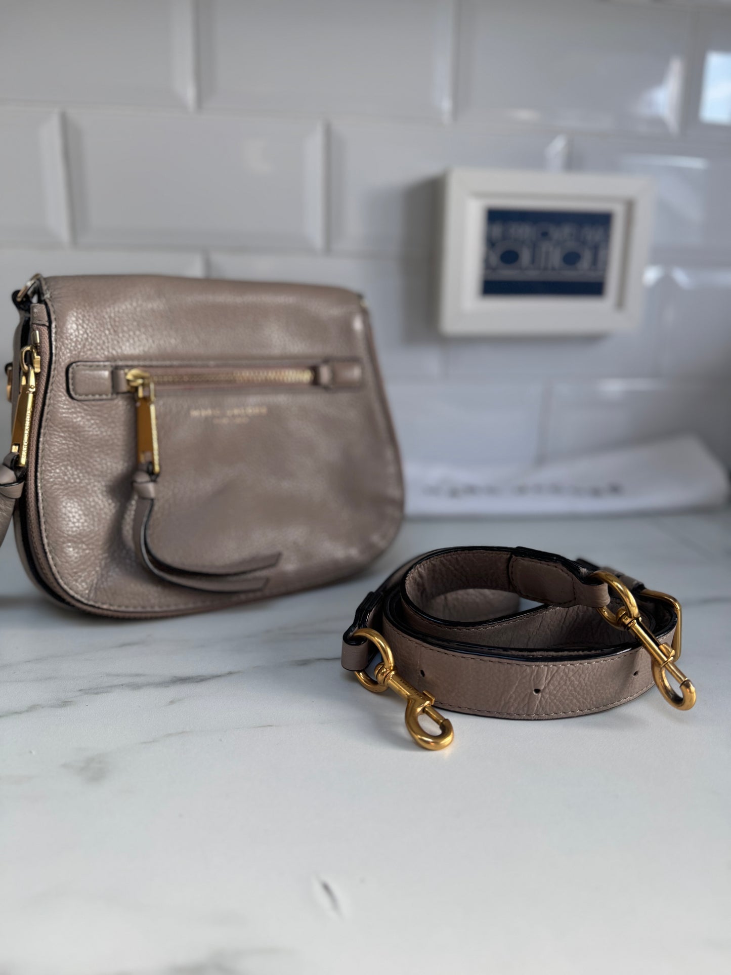 Marc Jacobs Nomad Recruit Small Saddle Bag - Grey