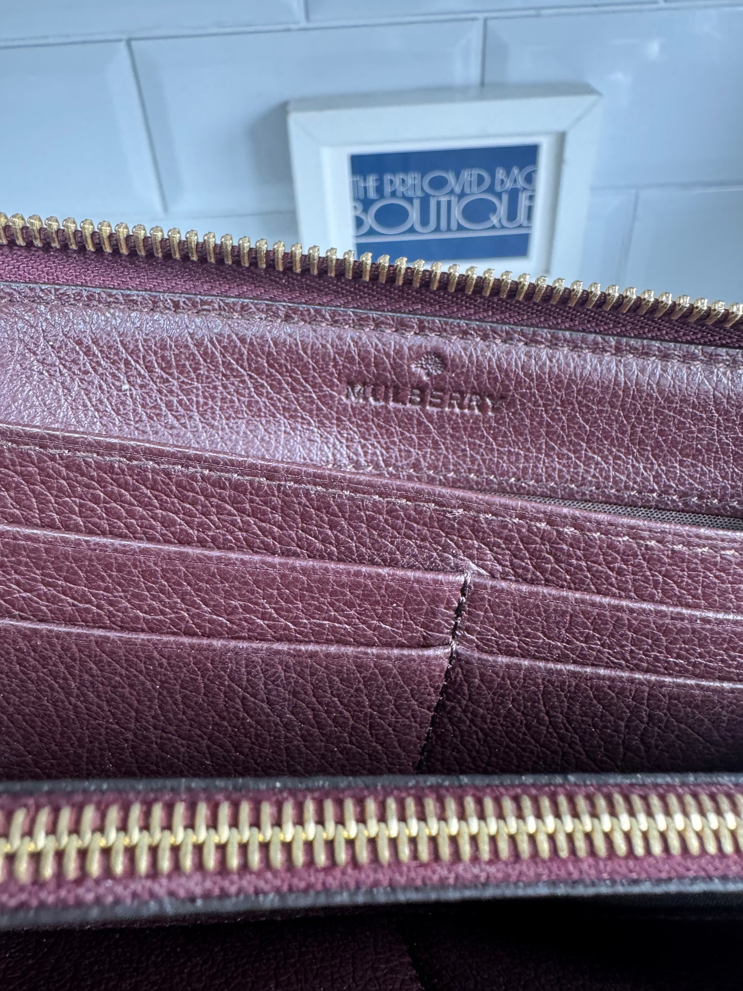 Mulberry Tree Zip Around Continental Purse - Oxblood