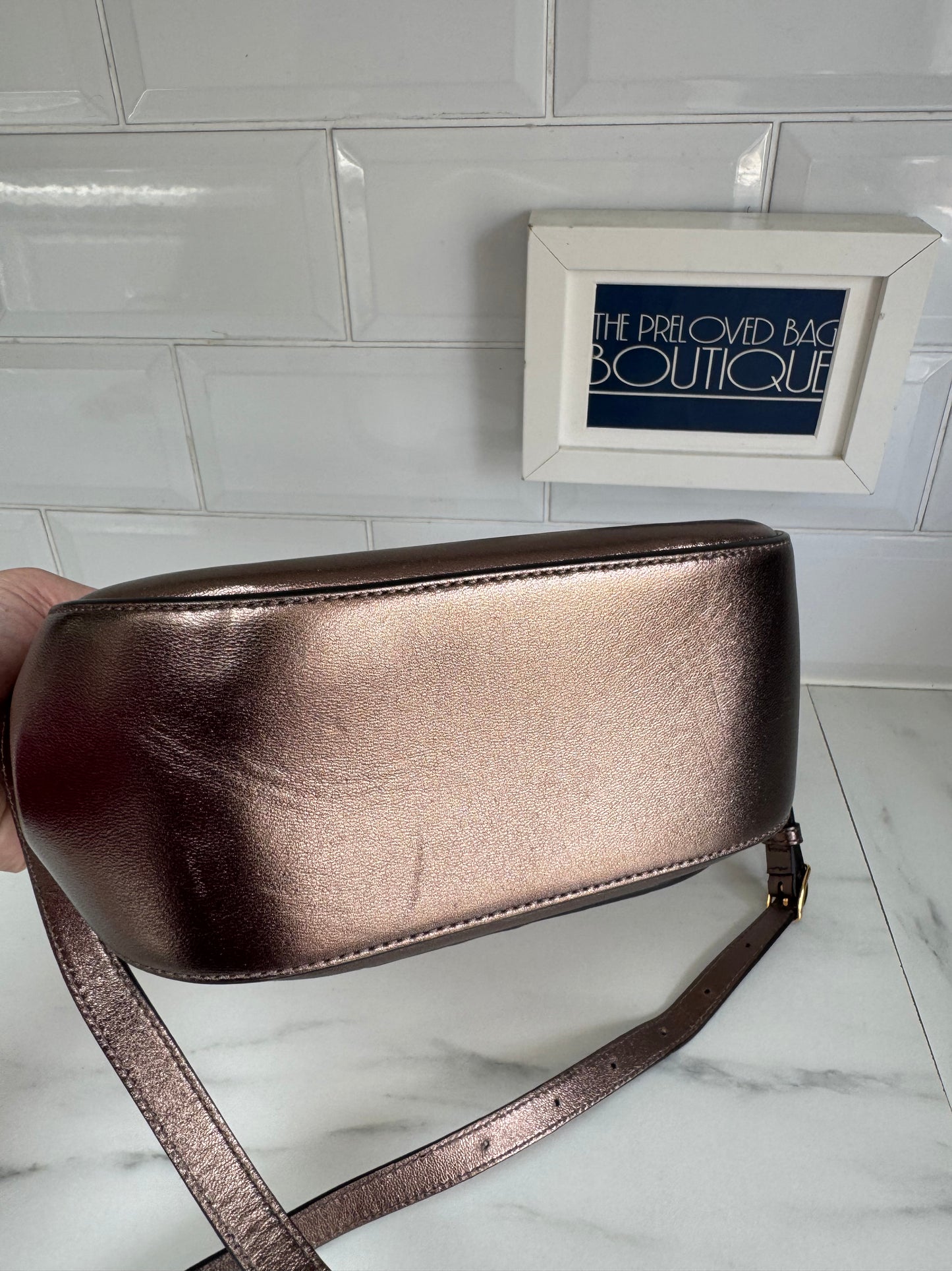 Mulberry Small Metallic Amberley - Gold, Bronze, Silver  (Bag and Coin Purse)