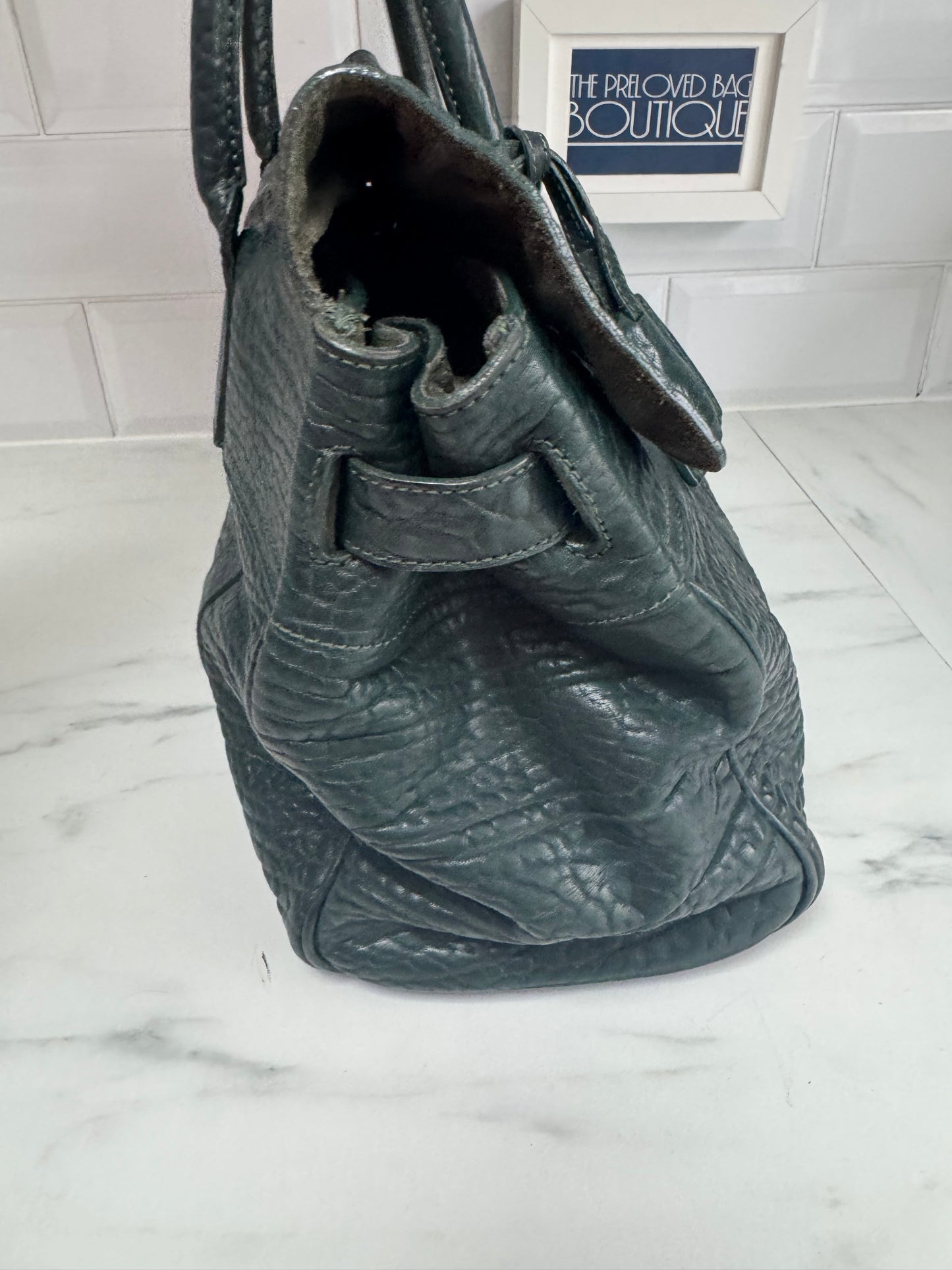 Mulberry Bayswater in Shrunken Calf - Forest Green