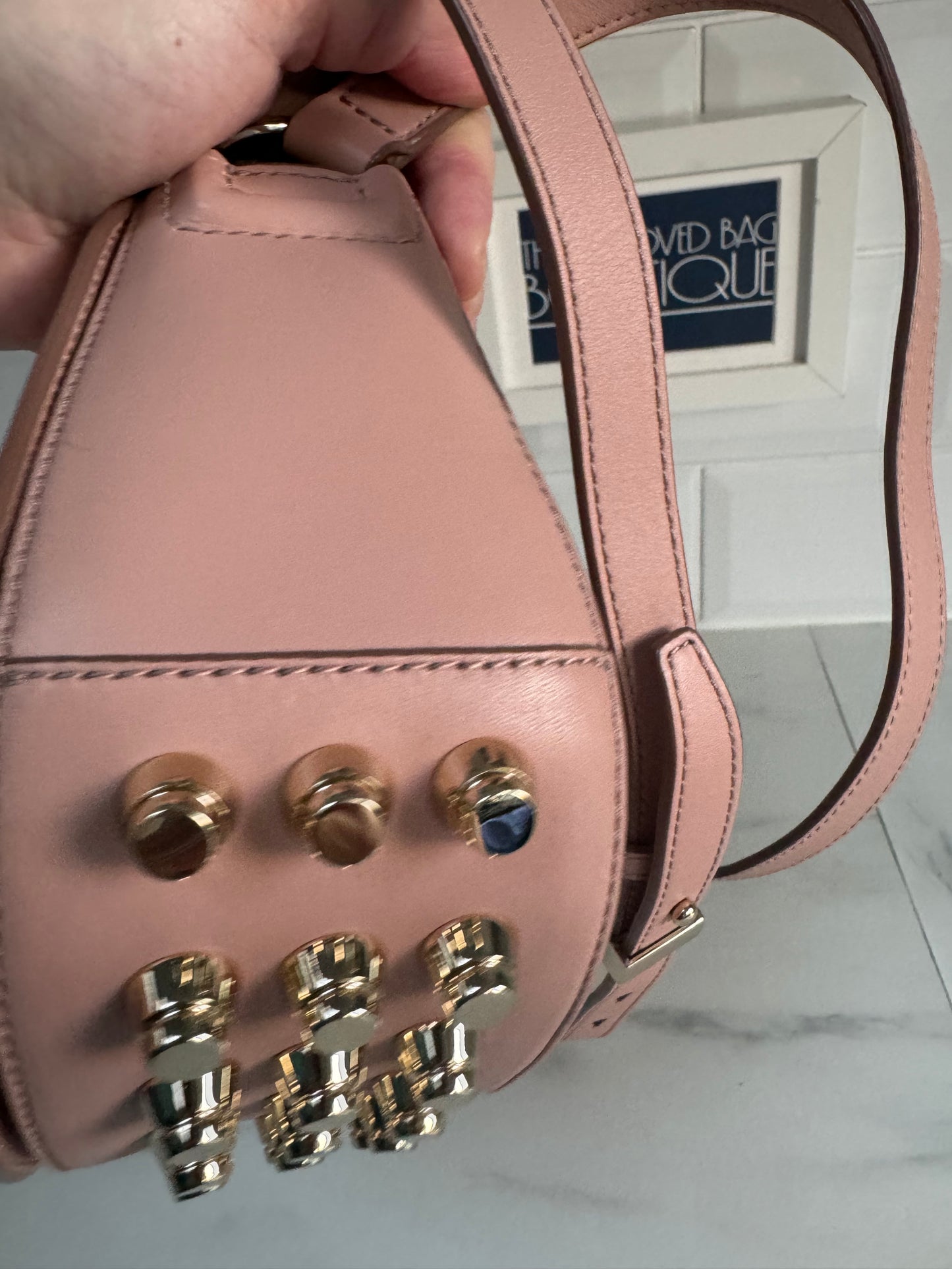 Alexander Wang Alpha Lia Saddle Bag - Blush Pink