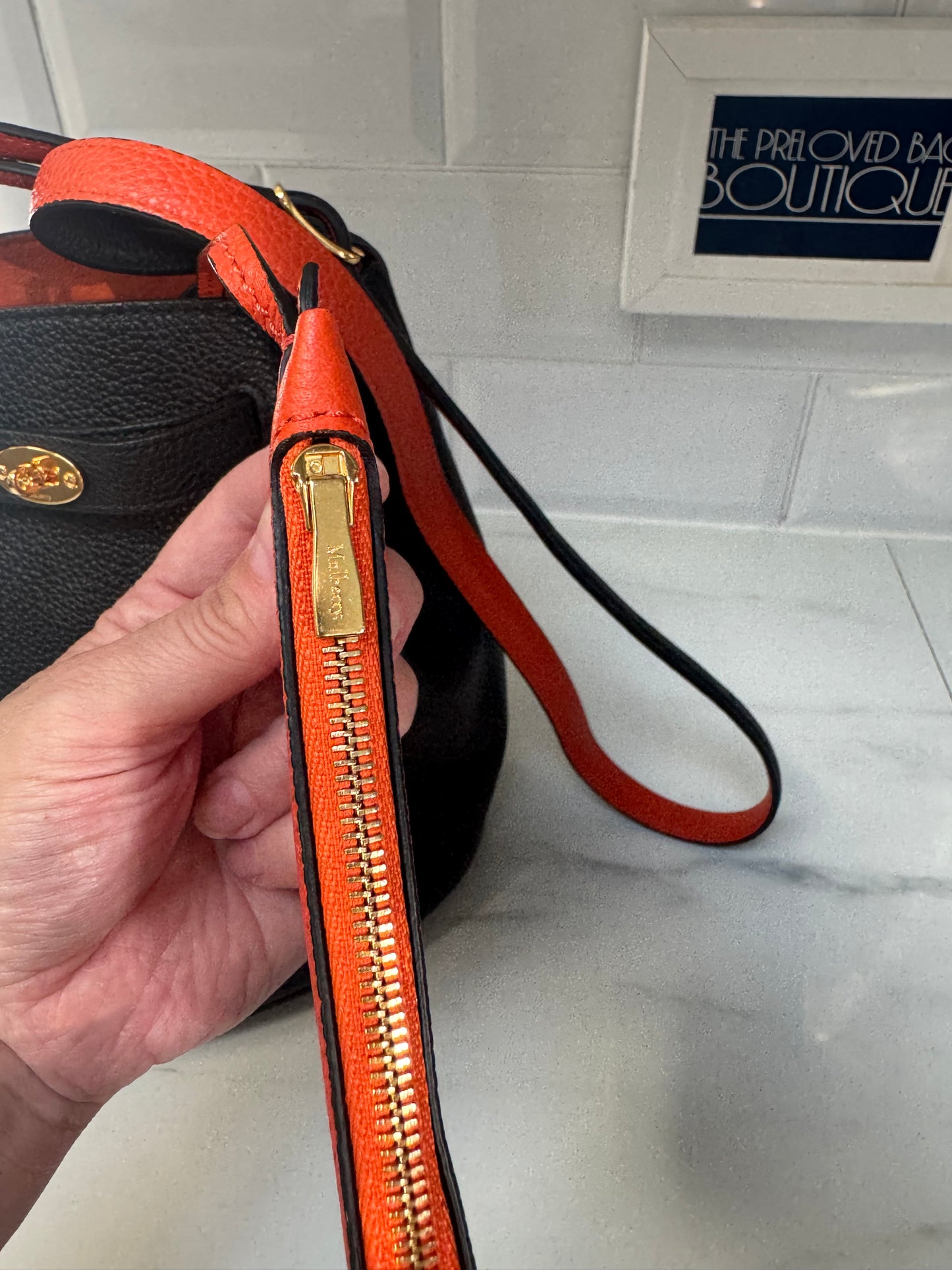 Mulberry Abbey Bag - Black and Orange