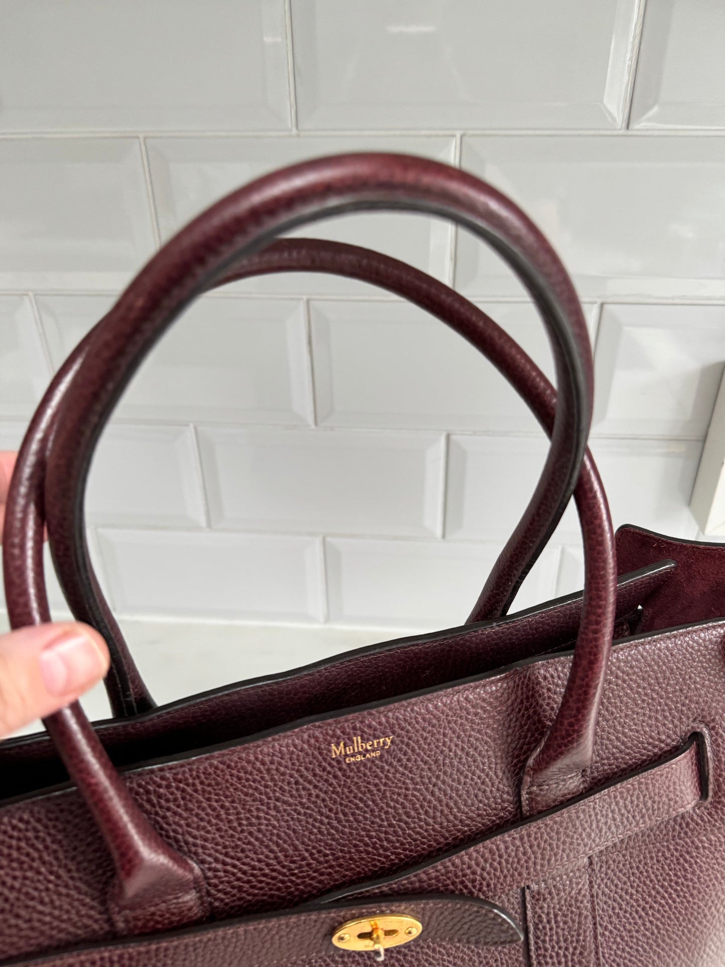 Mulberry Large Zipped Bayswater - Oxblood