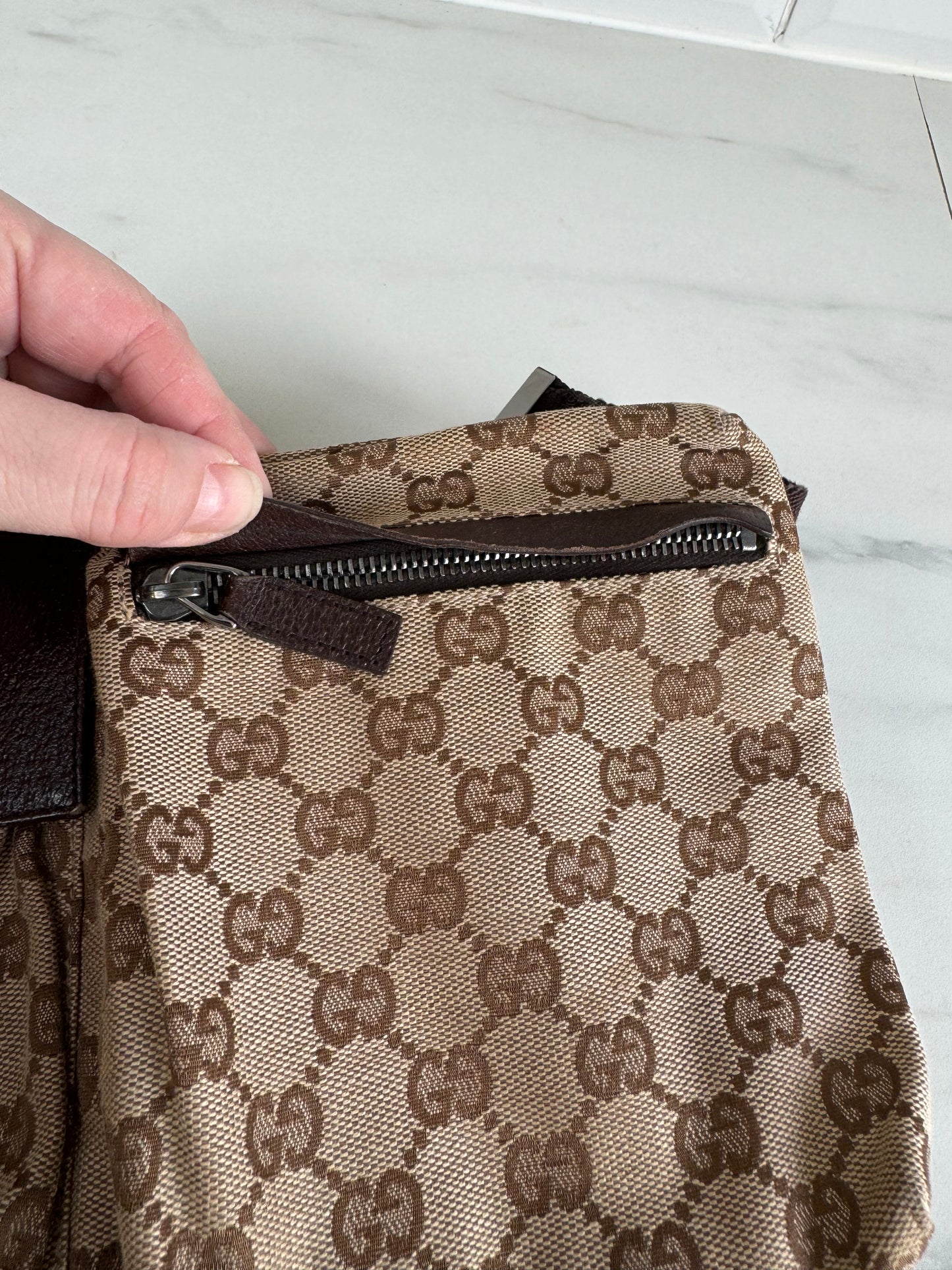 Gucci Waist/Belt Bag - Brown Monogram