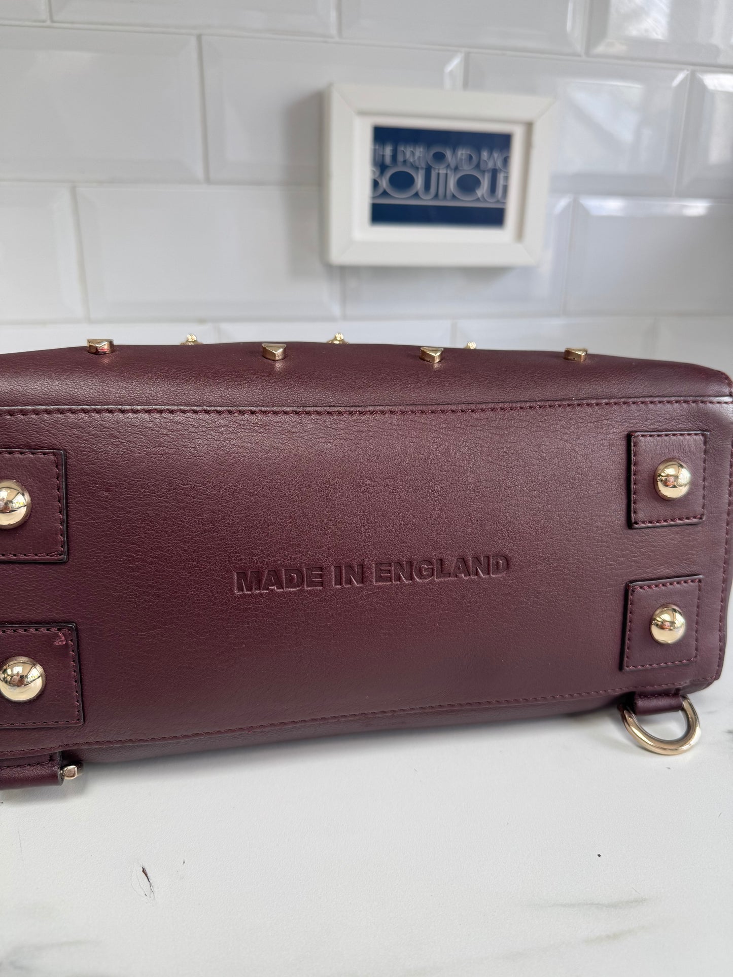 Mulberry Medium Limited Edition Cara  Delevingne Lion and Heart Rivet Backpack - Oxblood
