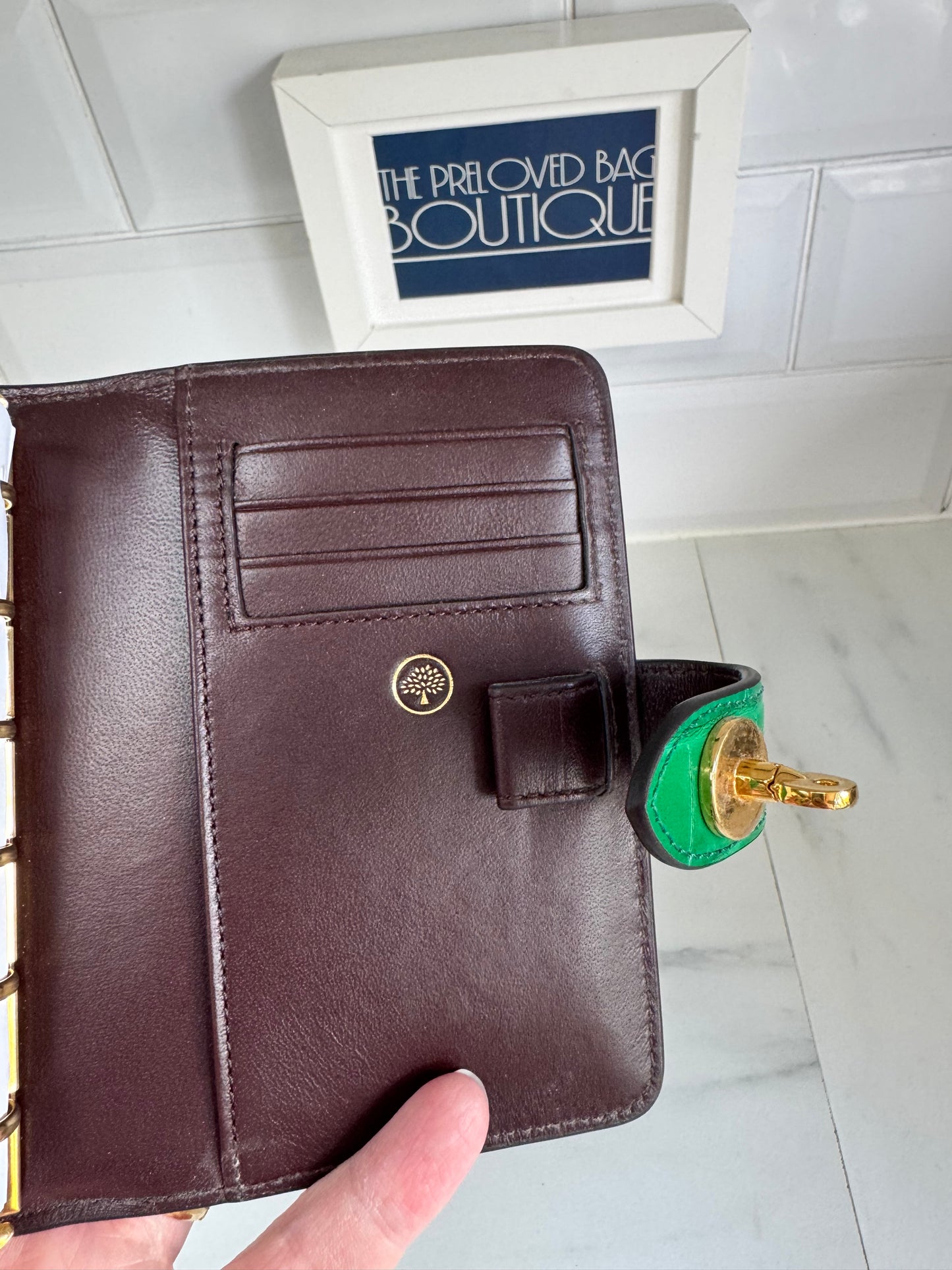 Mulberry Pocket Book - Emerald Croc Embossed