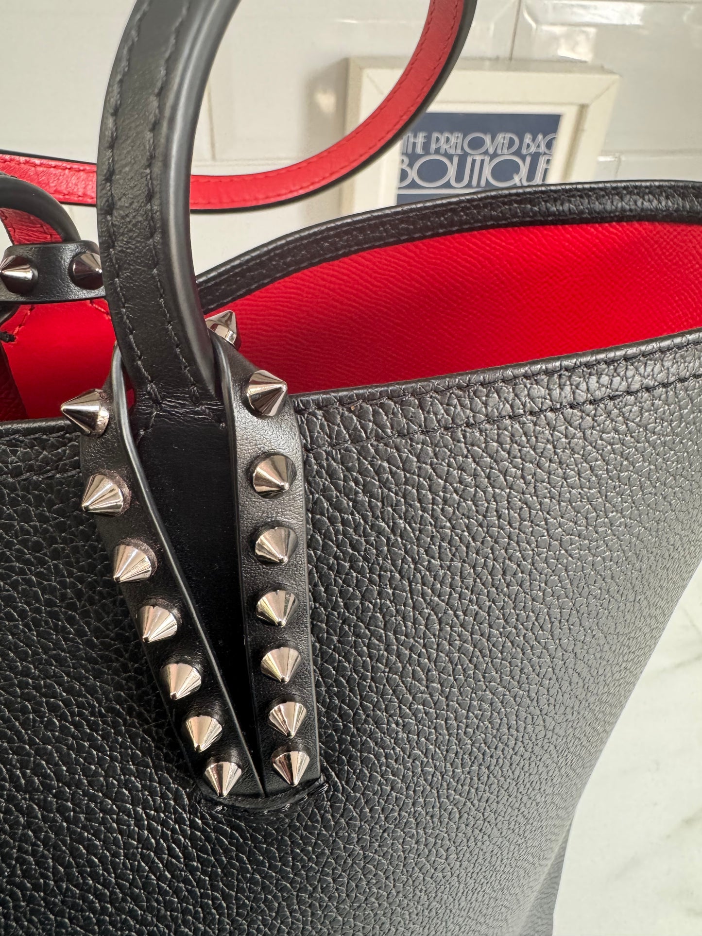 Christian Louboutin Cabata Tote - Black and Red