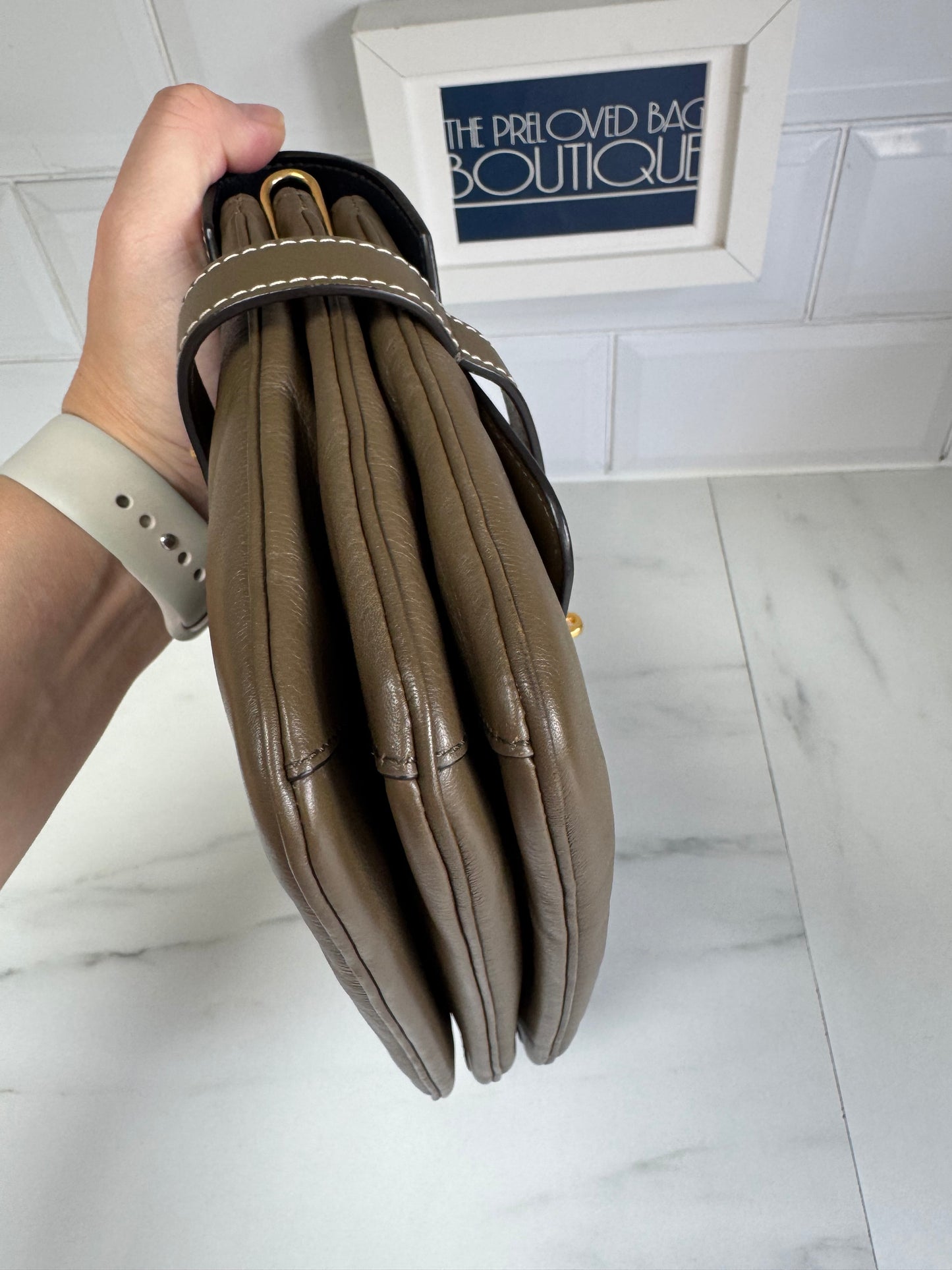 Mulberry Belted Bayswater Satchel - Dark Palm