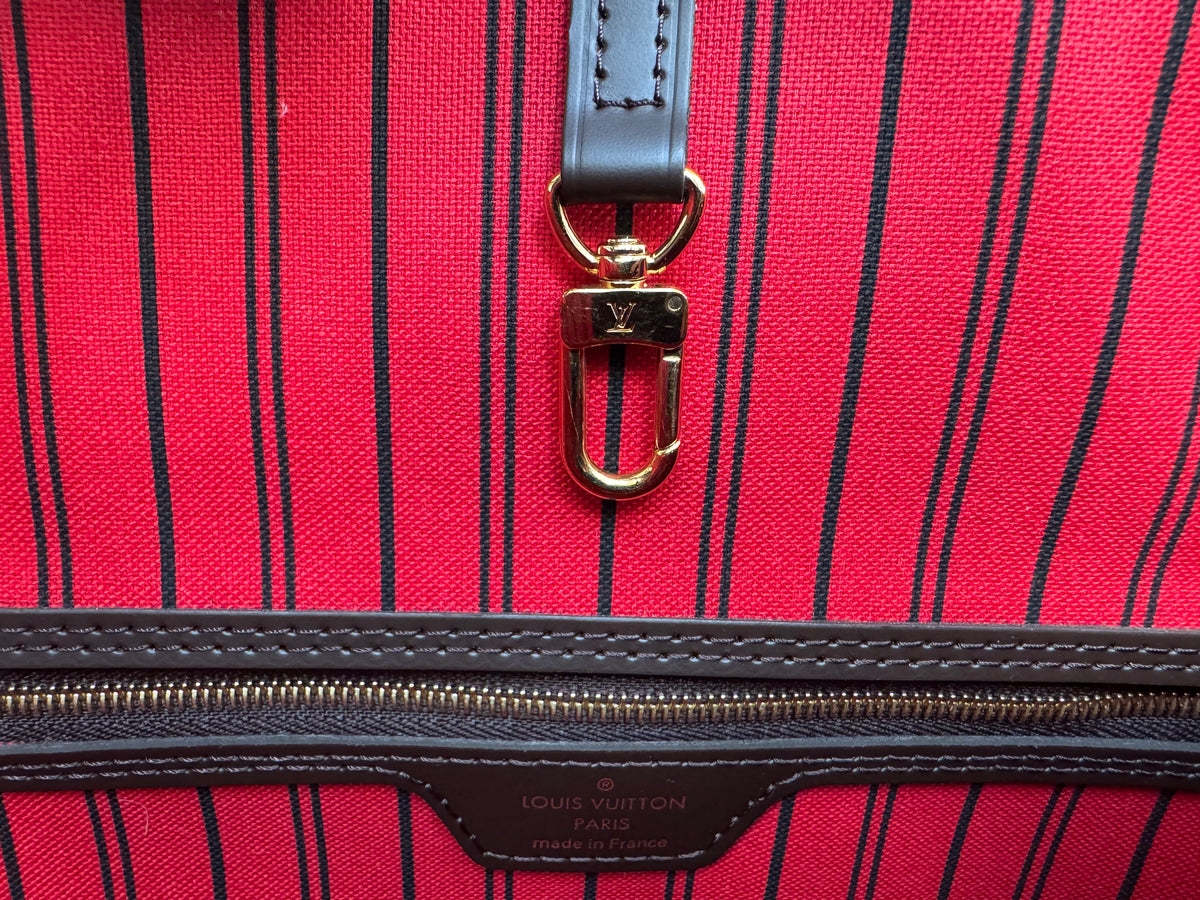 Louis Vuitton GM Neverfull Bag and Pouch - Brown Damier Ebene