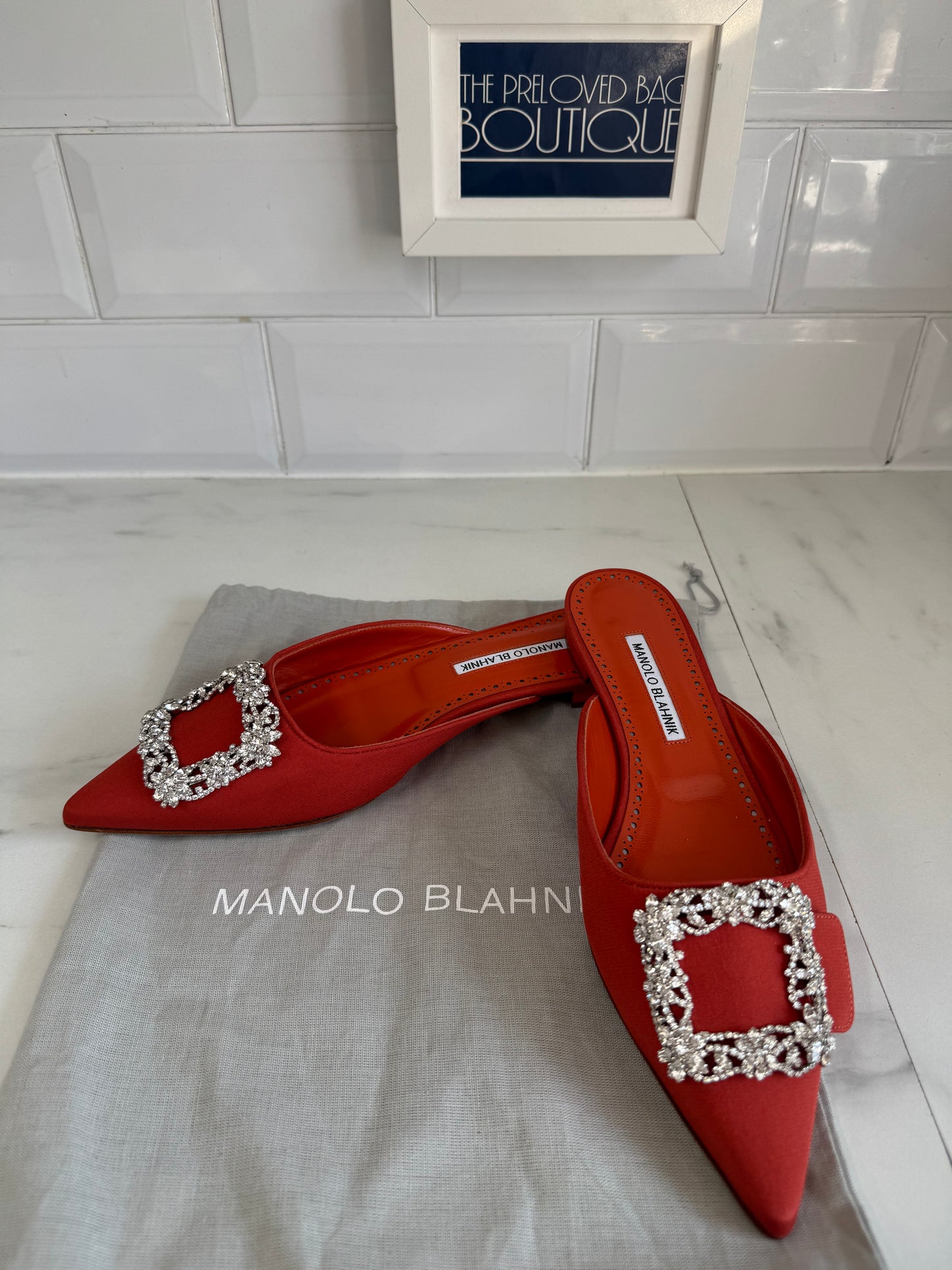 Manolo Blahnik Hangisimuflat - Orange