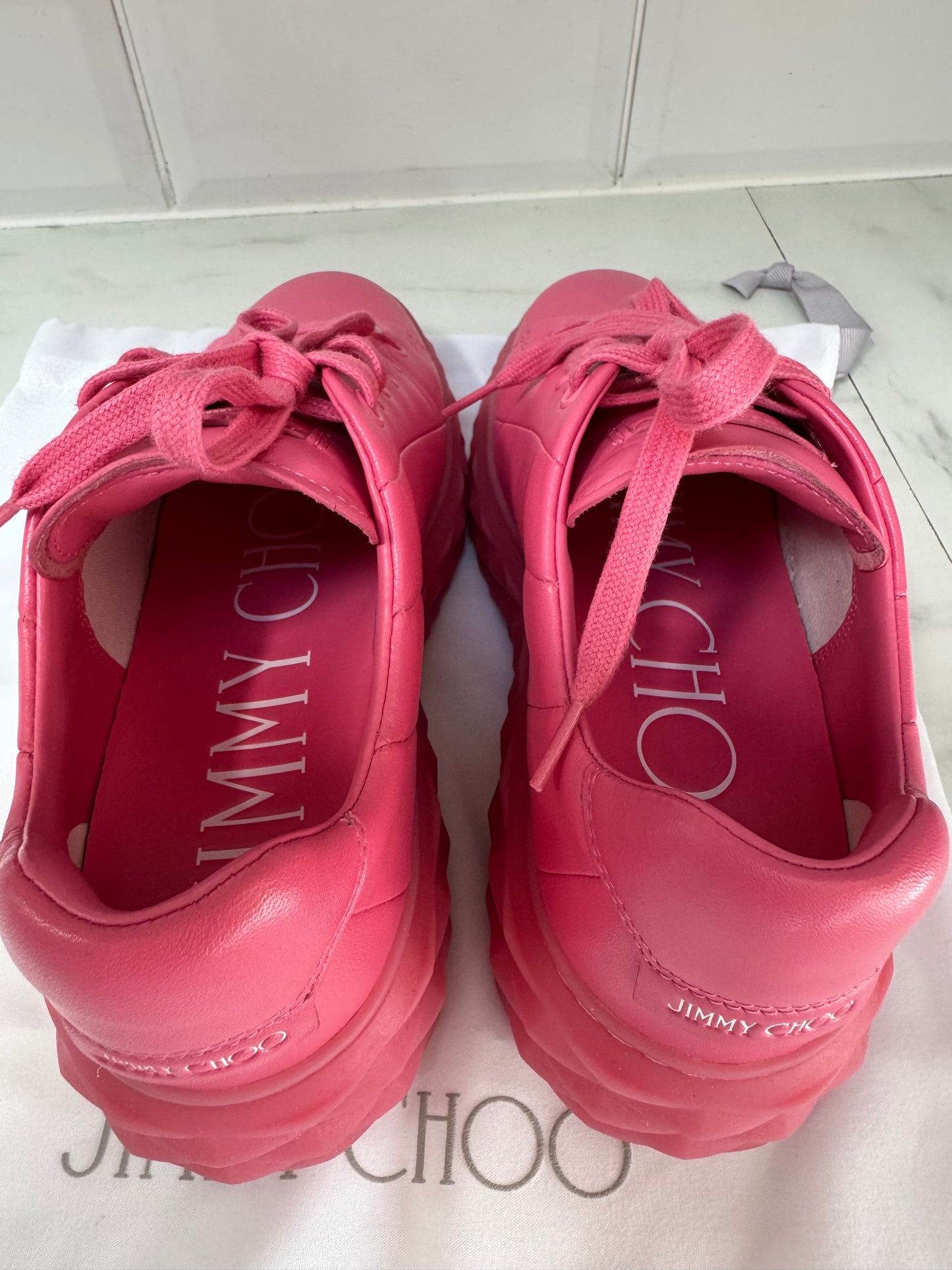 Jimmy Choo Diamond Light Maxi Trainers - Candy Pink