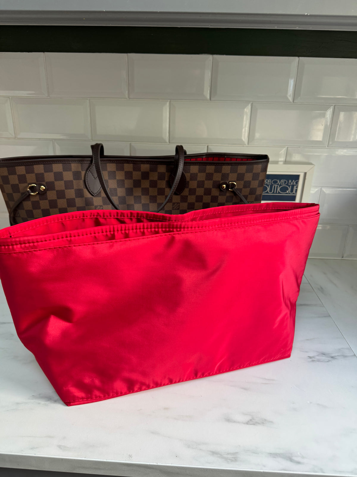 Louis Vuitton GM Neverfull Bag and Pouch - Brown Damier Ebene