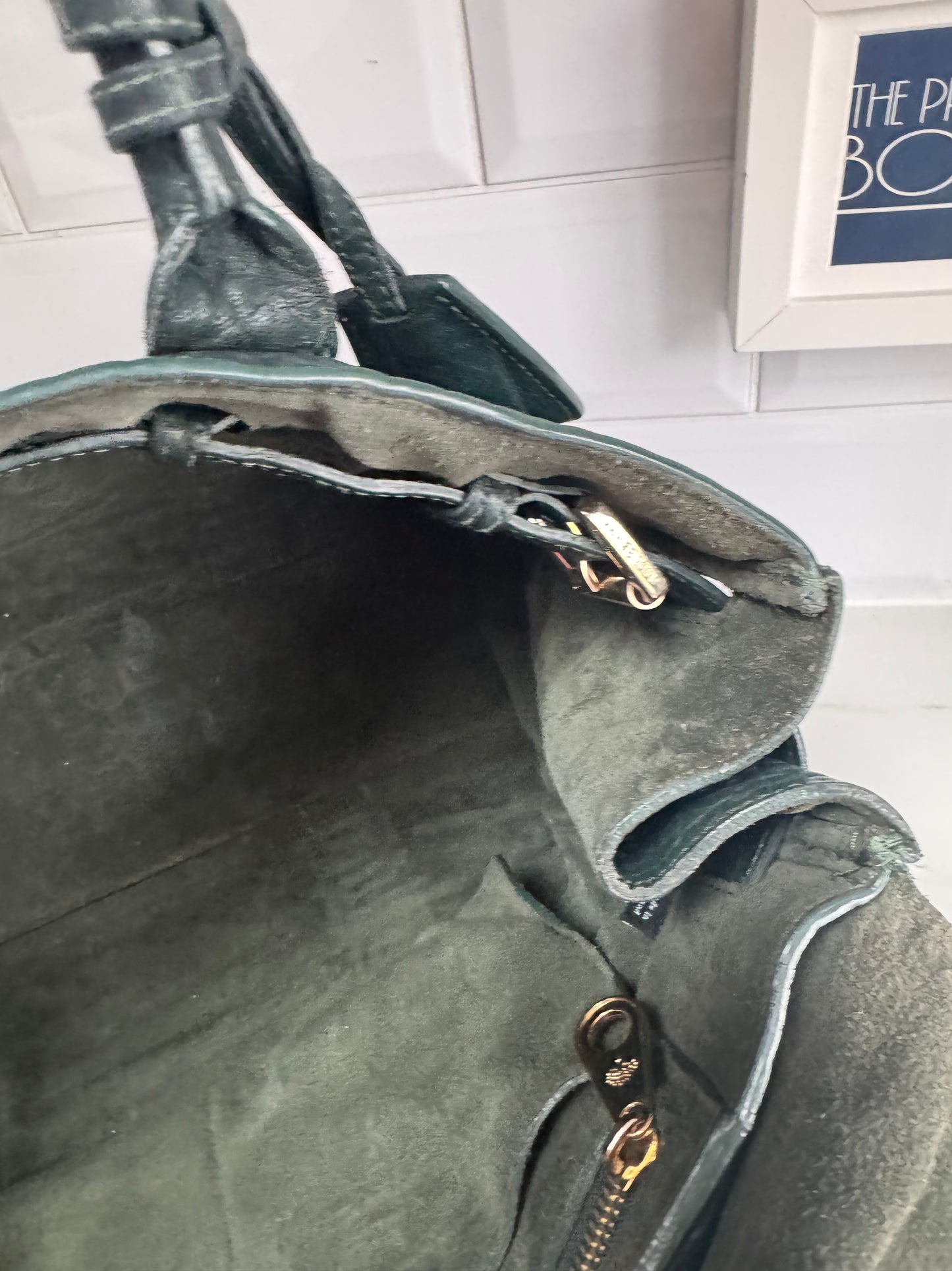 Mulberry Bayswater in Shrunken Calf - Forest Green