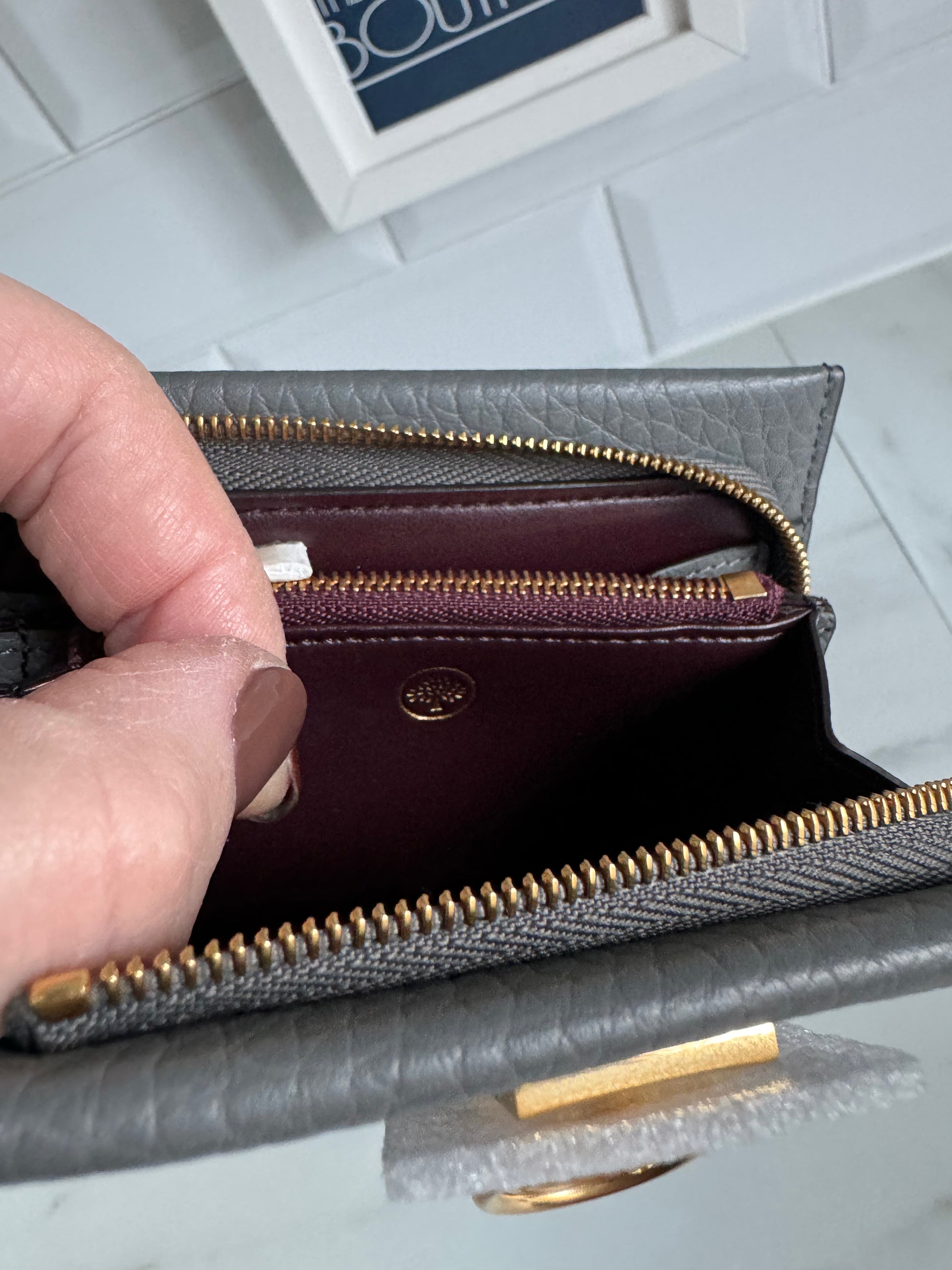 Wallet with coin zip hotsell