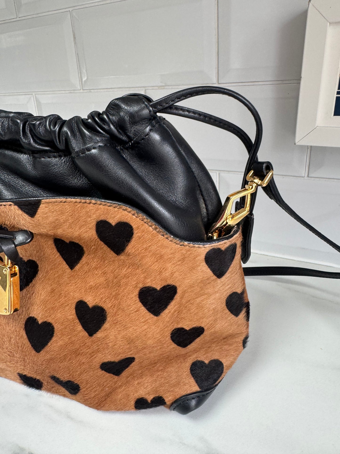 Burberry Little Crush Heart & Lock Bag - Brown and Black