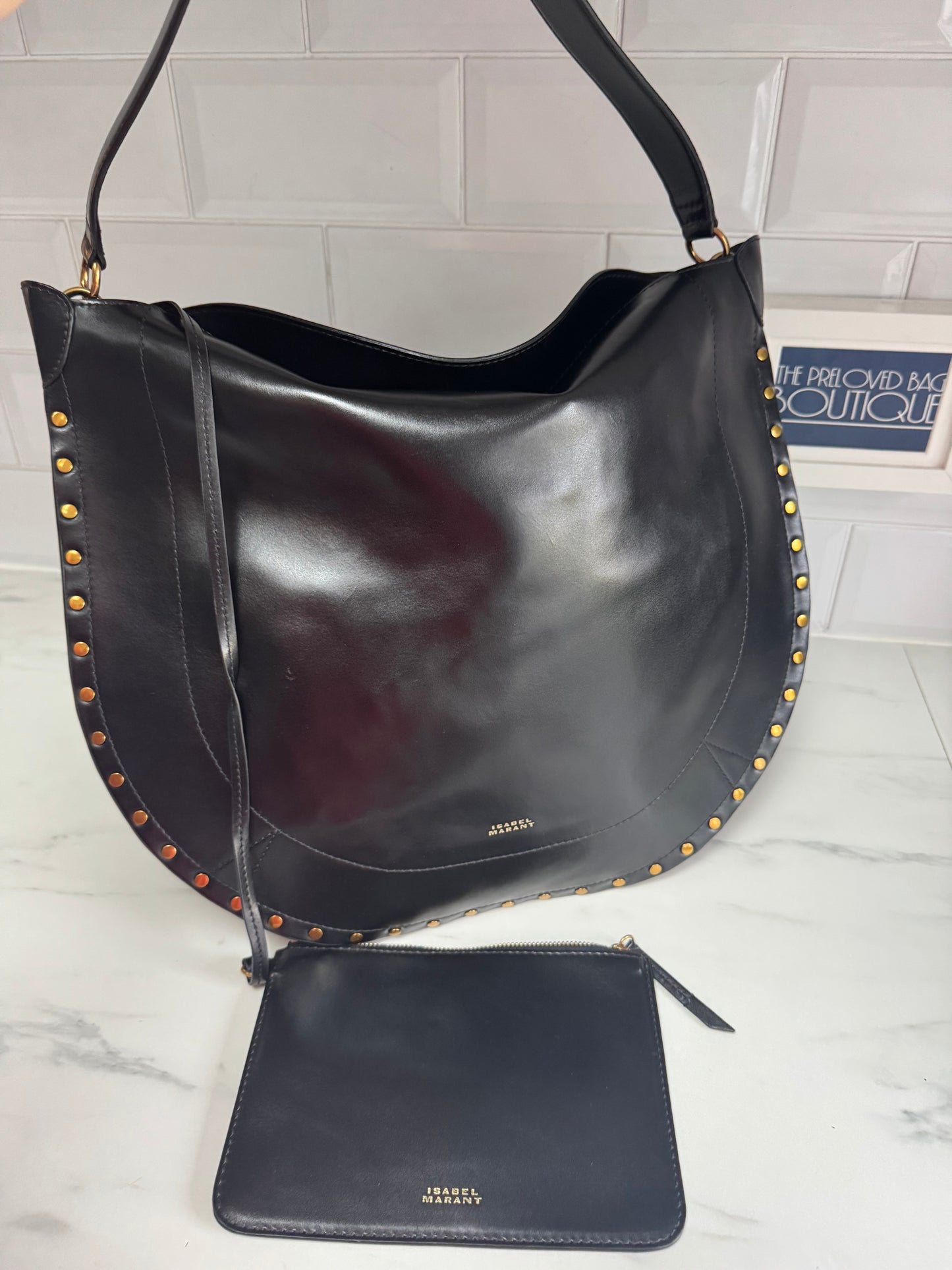 Isabel Marant Oskan Soft Hobo - Black