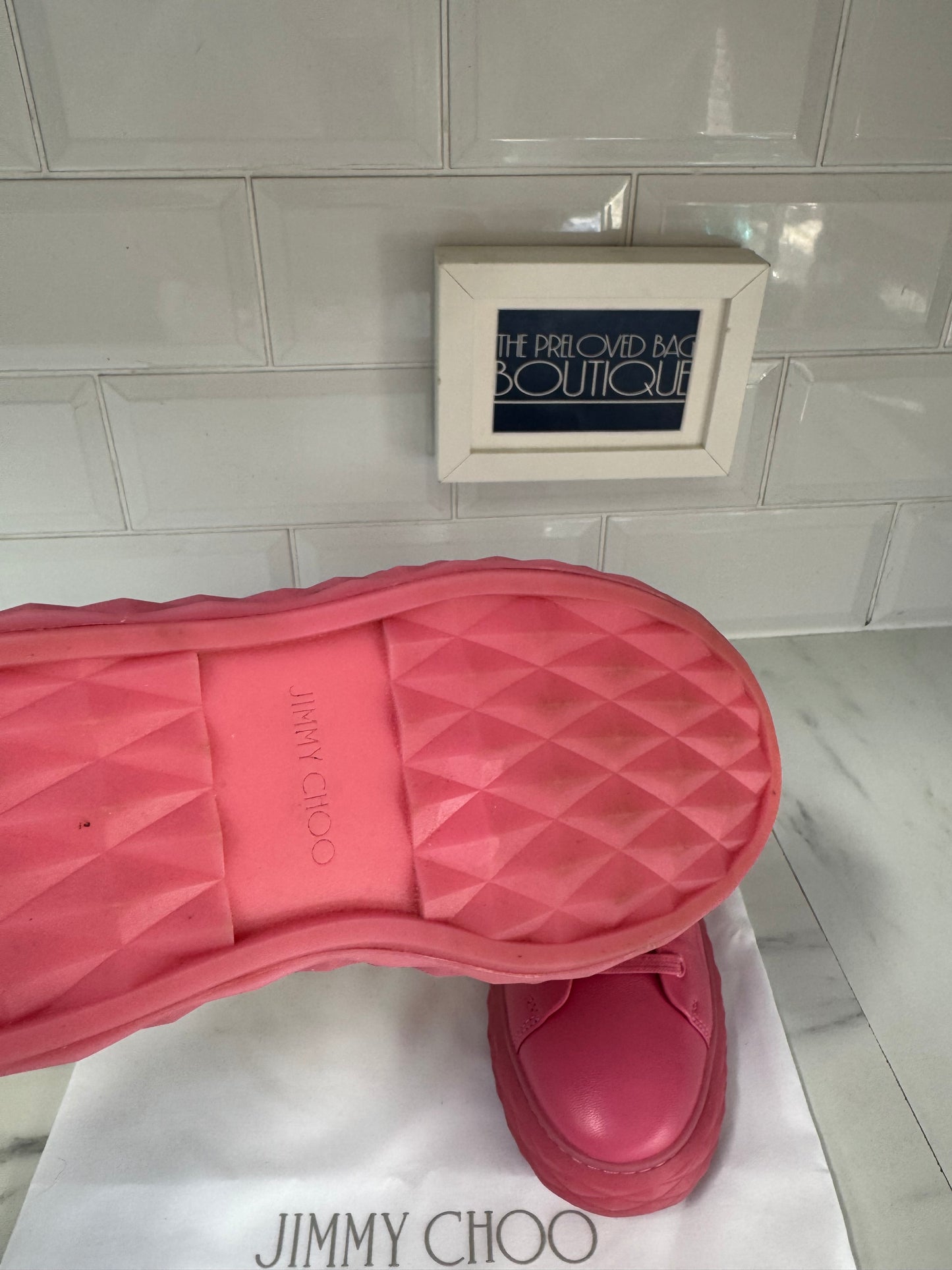 Jimmy Choo Diamond Light Maxi Trainers - Candy Pink
