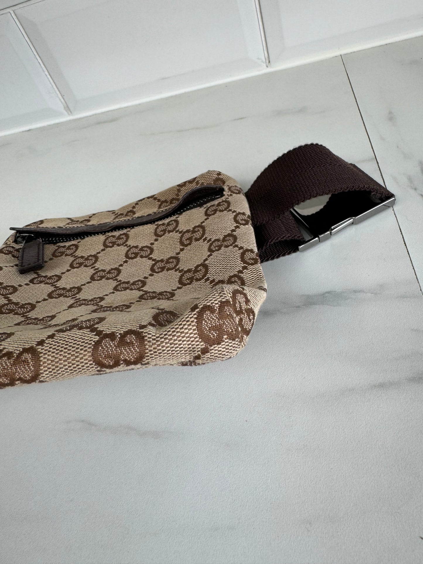 Gucci Waist/Belt Bag - Brown Monogram