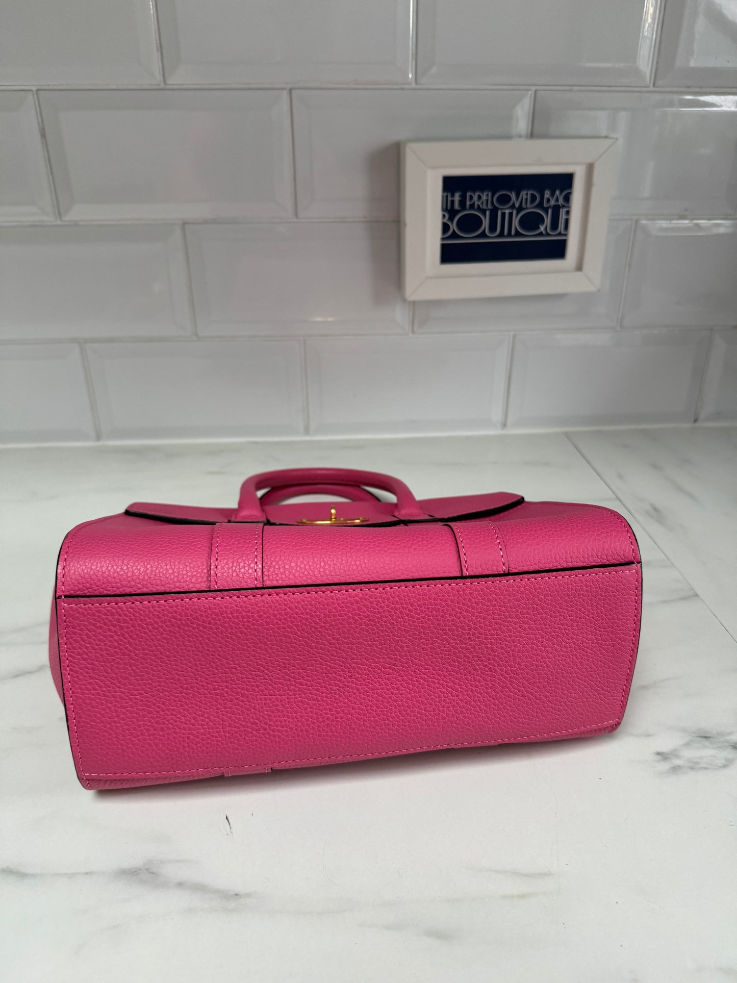 Mulberry Small Bayswater with strap - Candy Pink