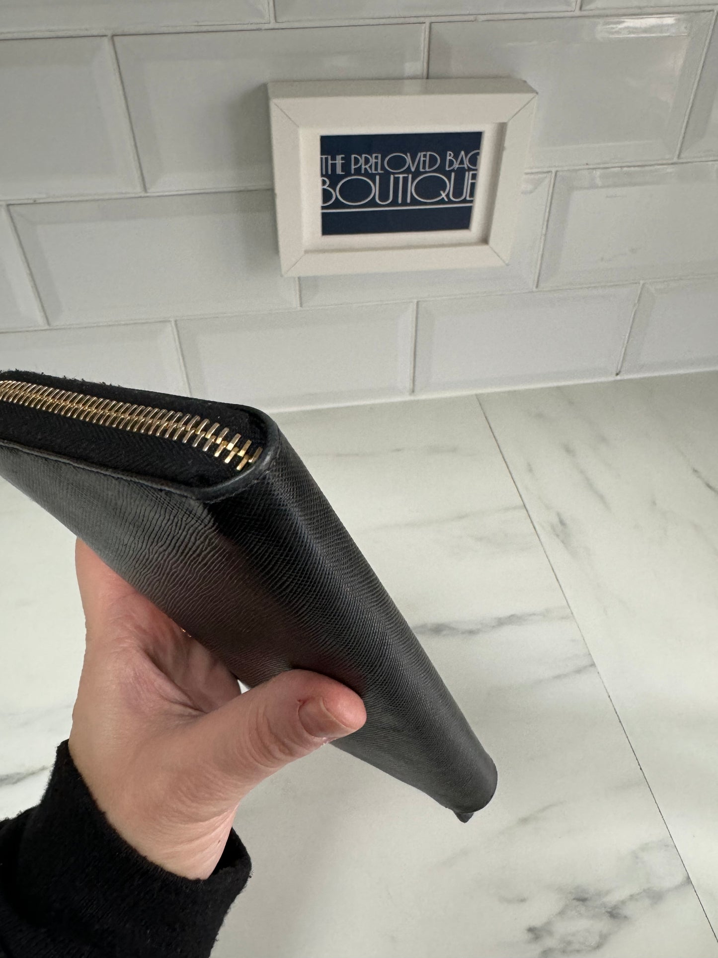 Prada Zip Around Wallet - Black