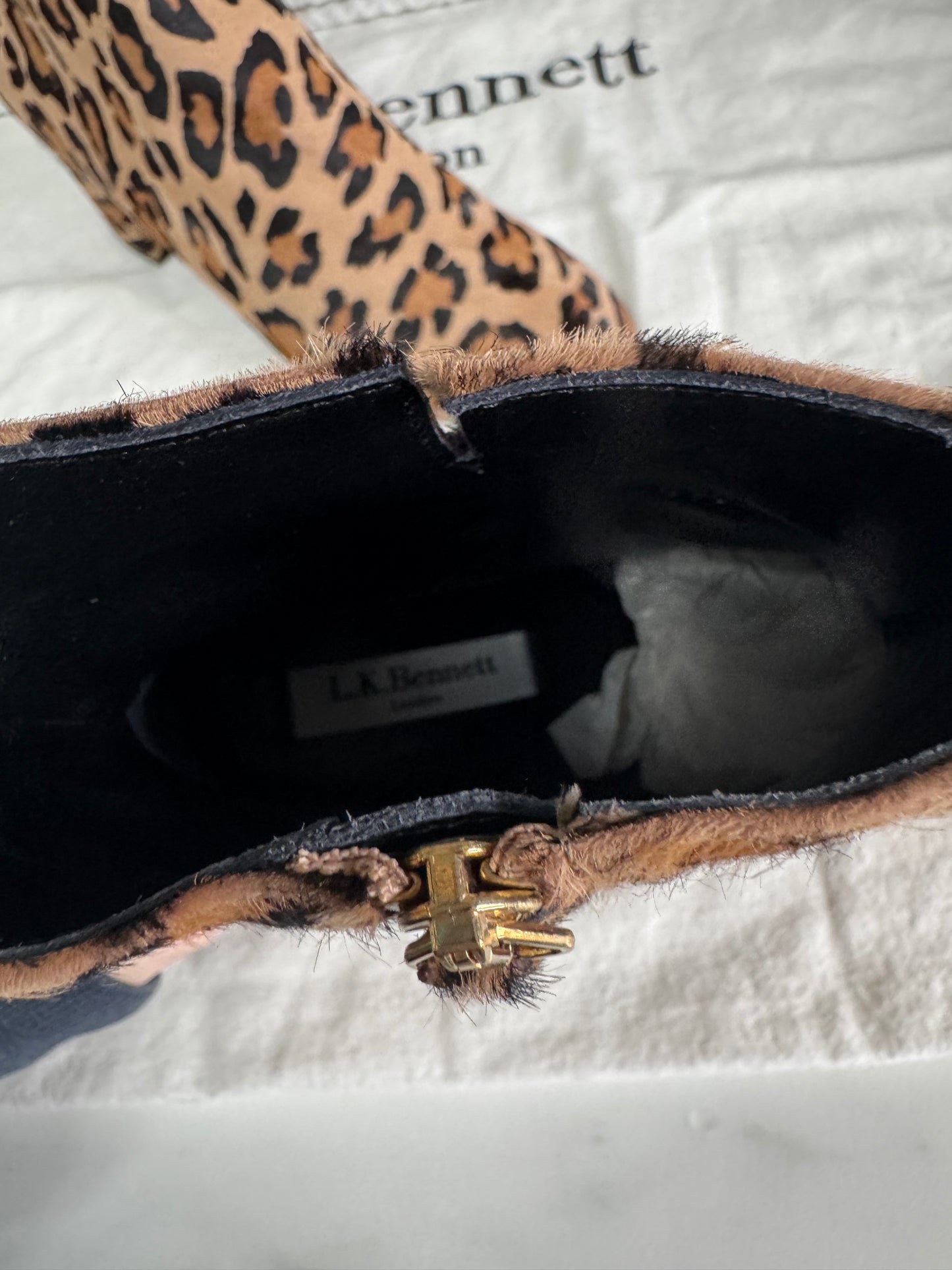 LK Bennett Simi Ankle Boots - Leopard Print