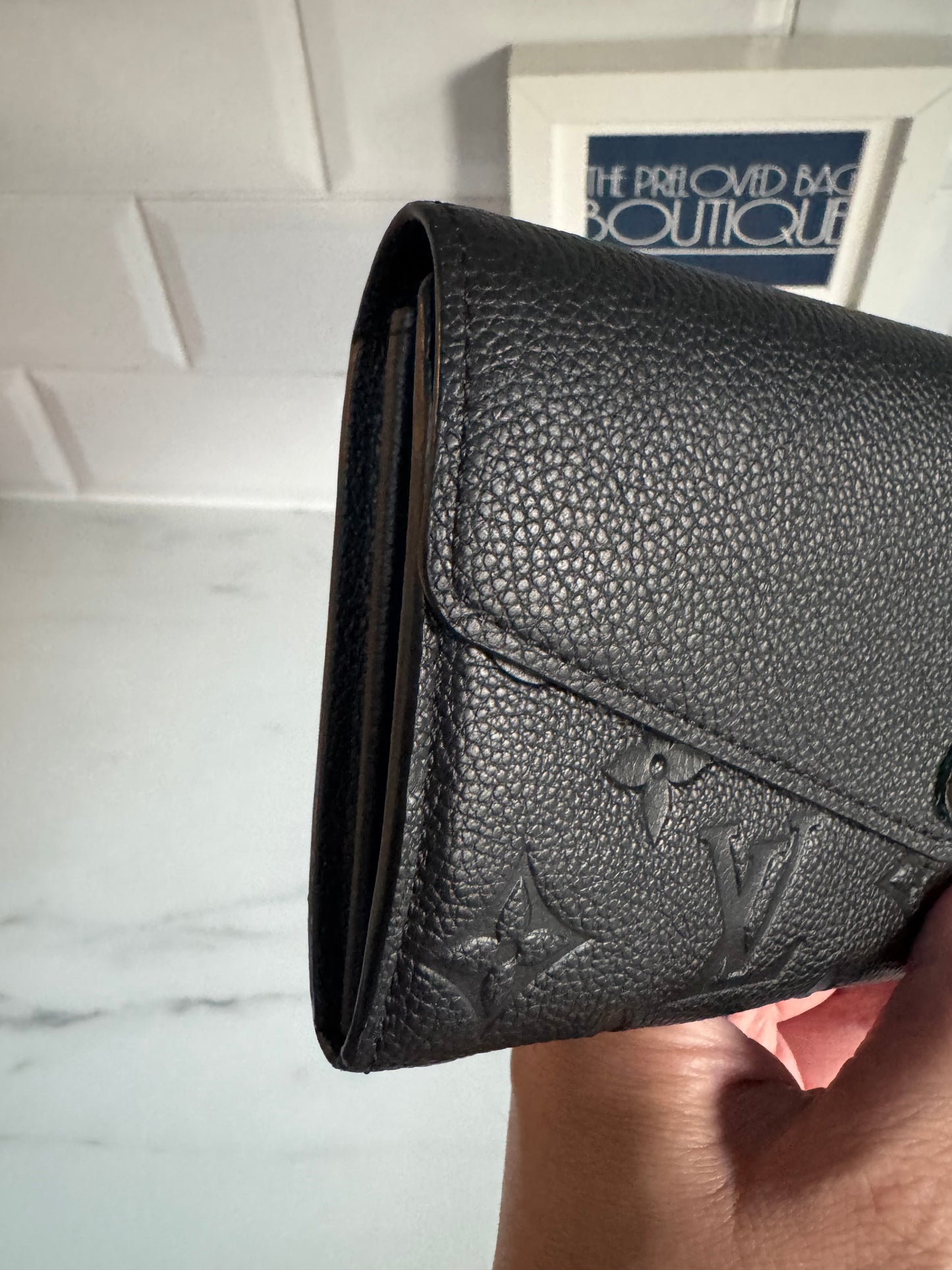 Louis Vuitton Sarah Wallet Monogram Emperiente - Black