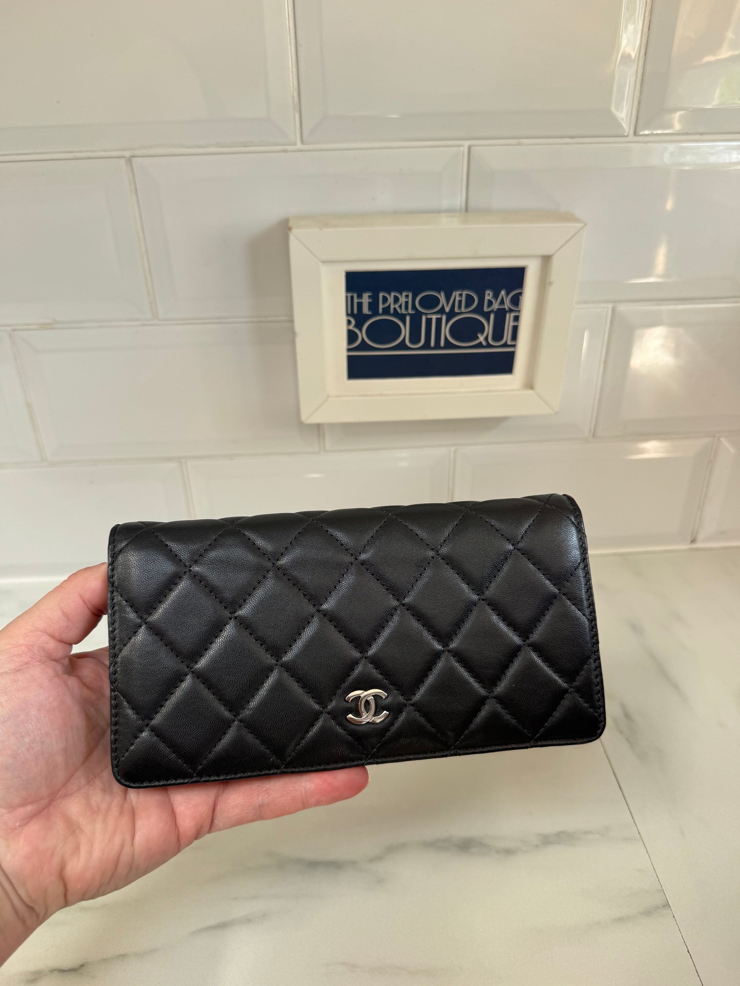 Chanel Quilted Wallet - Black