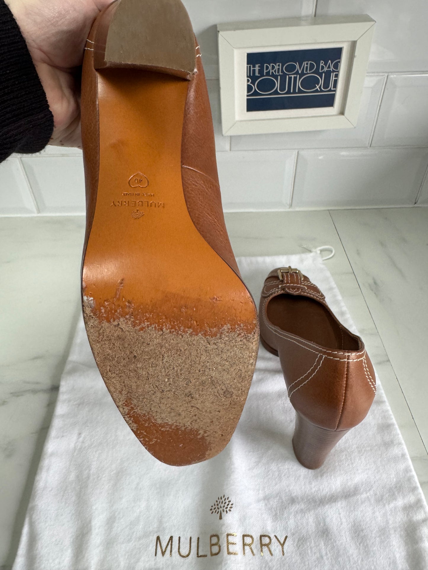Mulberry Jamie Heels - Oak NVT