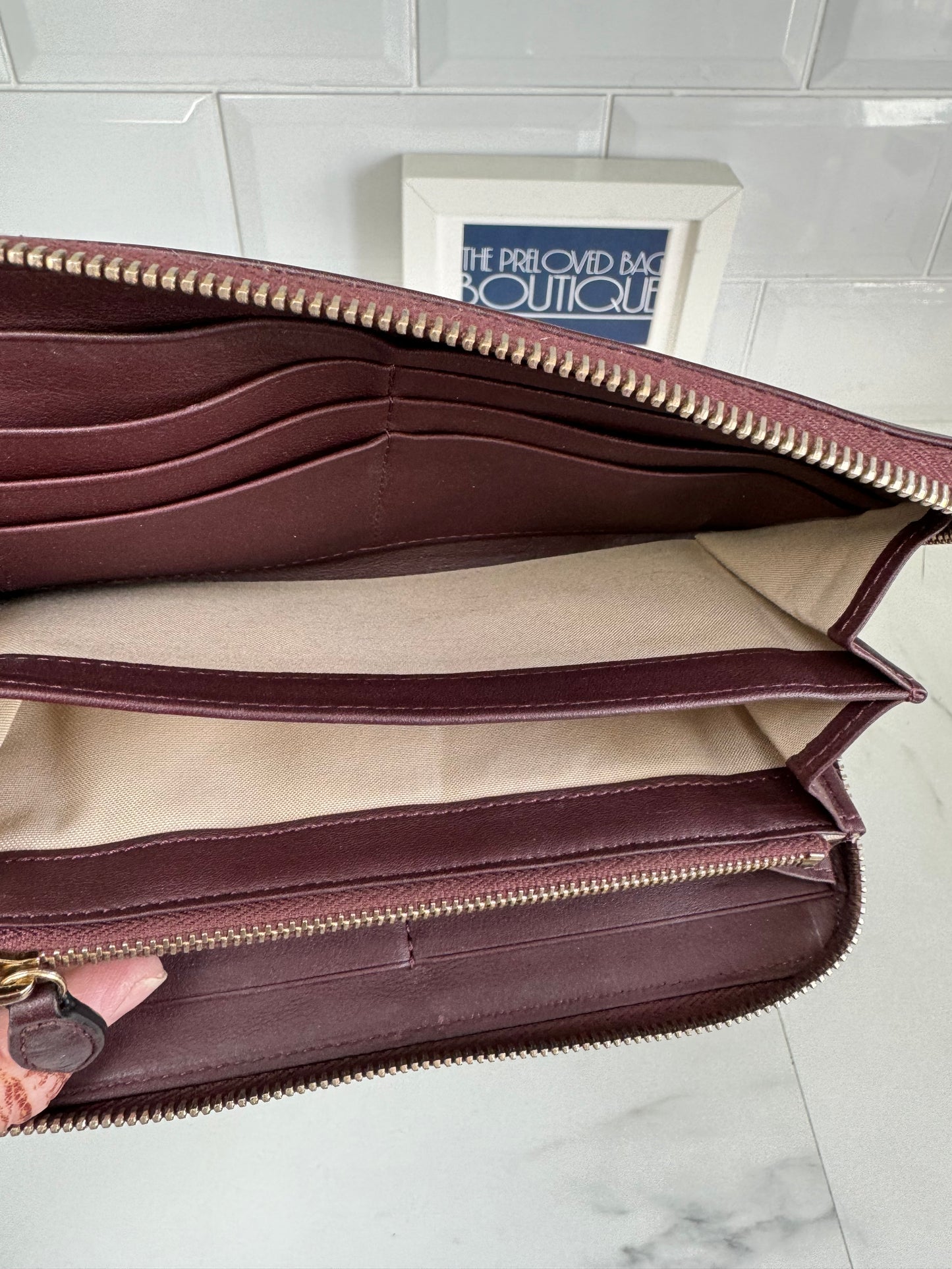 Mulberry Cara Rivet Long Continental Wallet - Oxblood