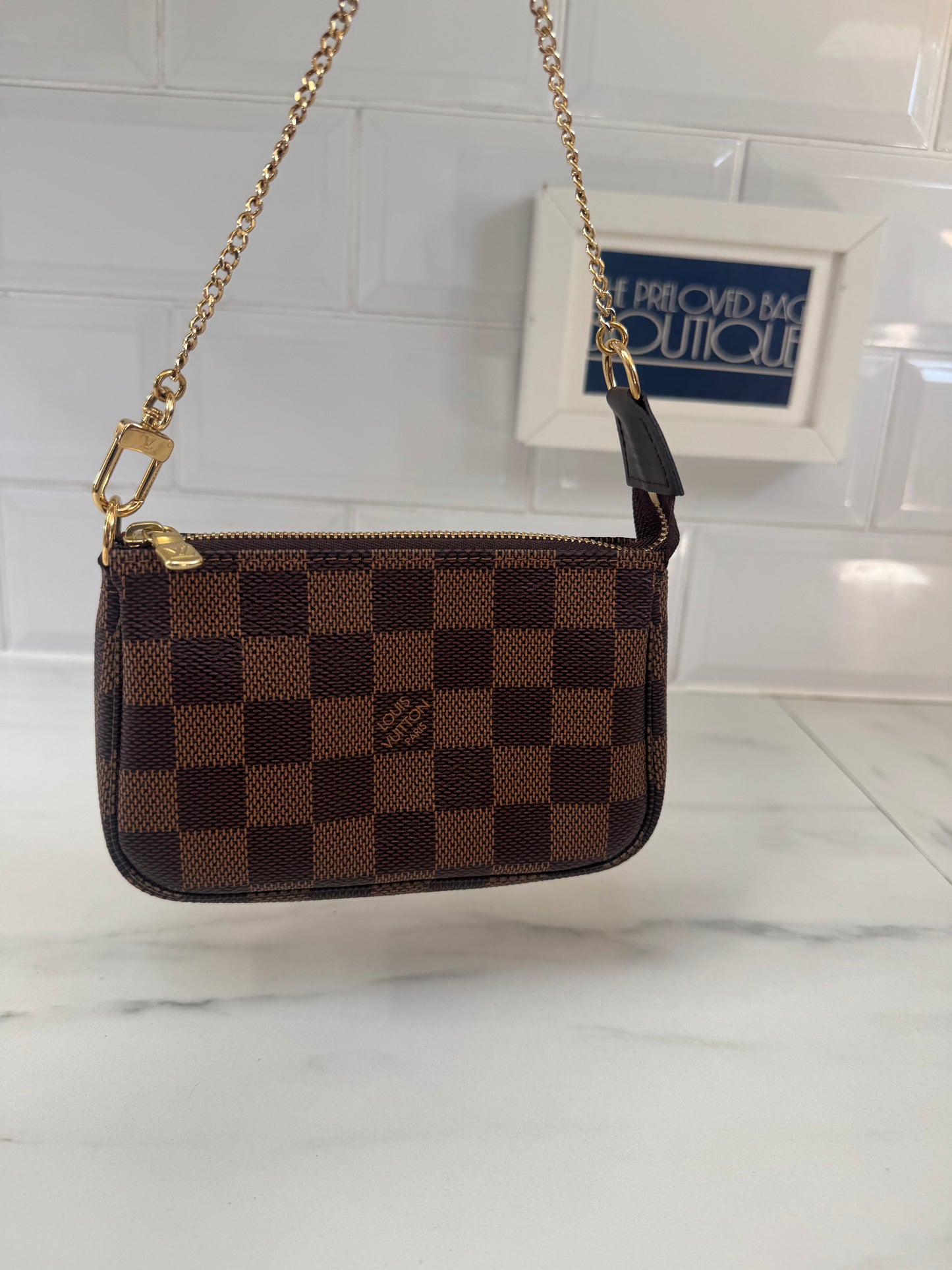 Louis Vuitton Mini Pochette Accessories - Damier Ebene