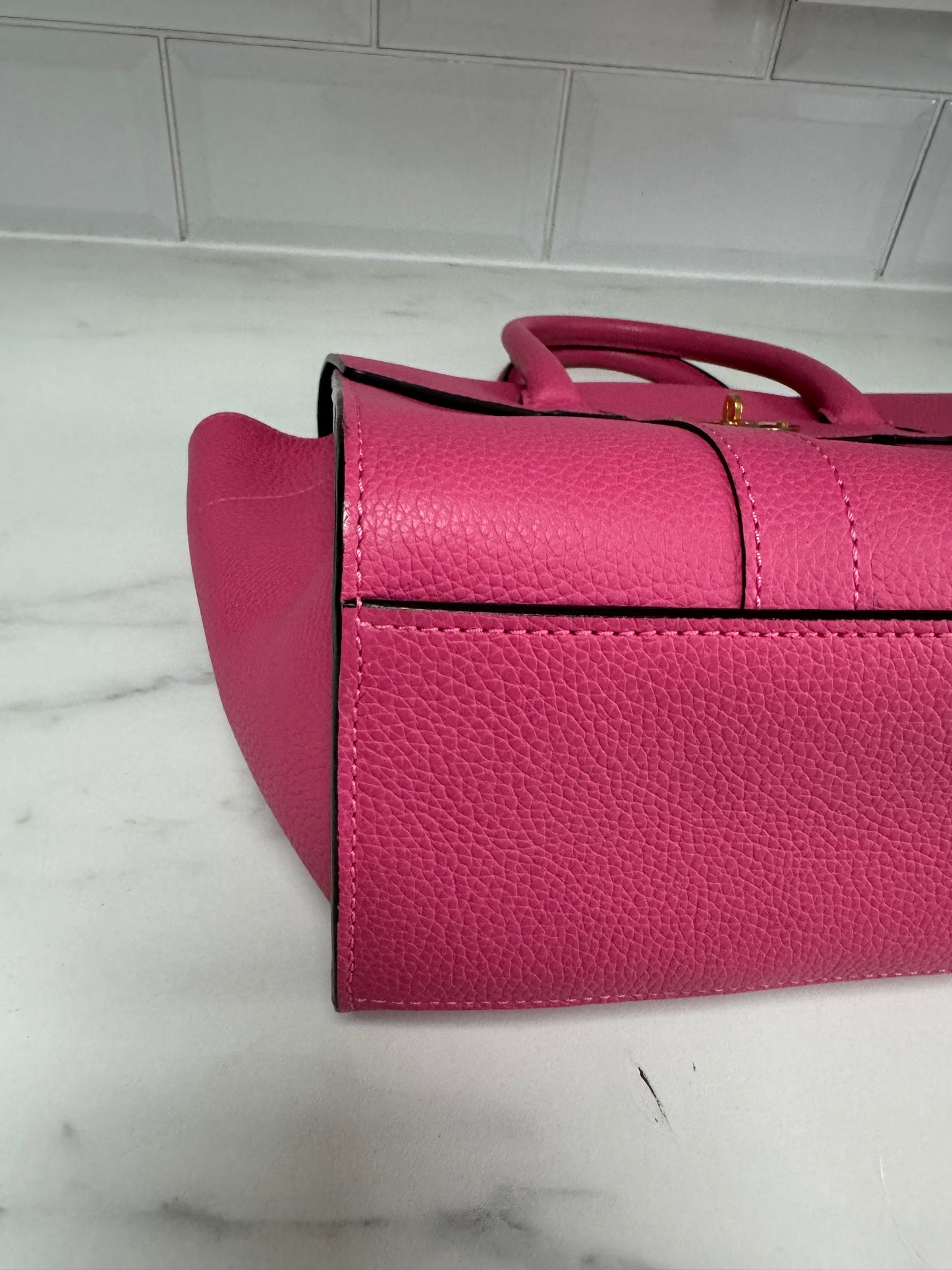 Mulberry Small Bayswater with strap - Candy Pink