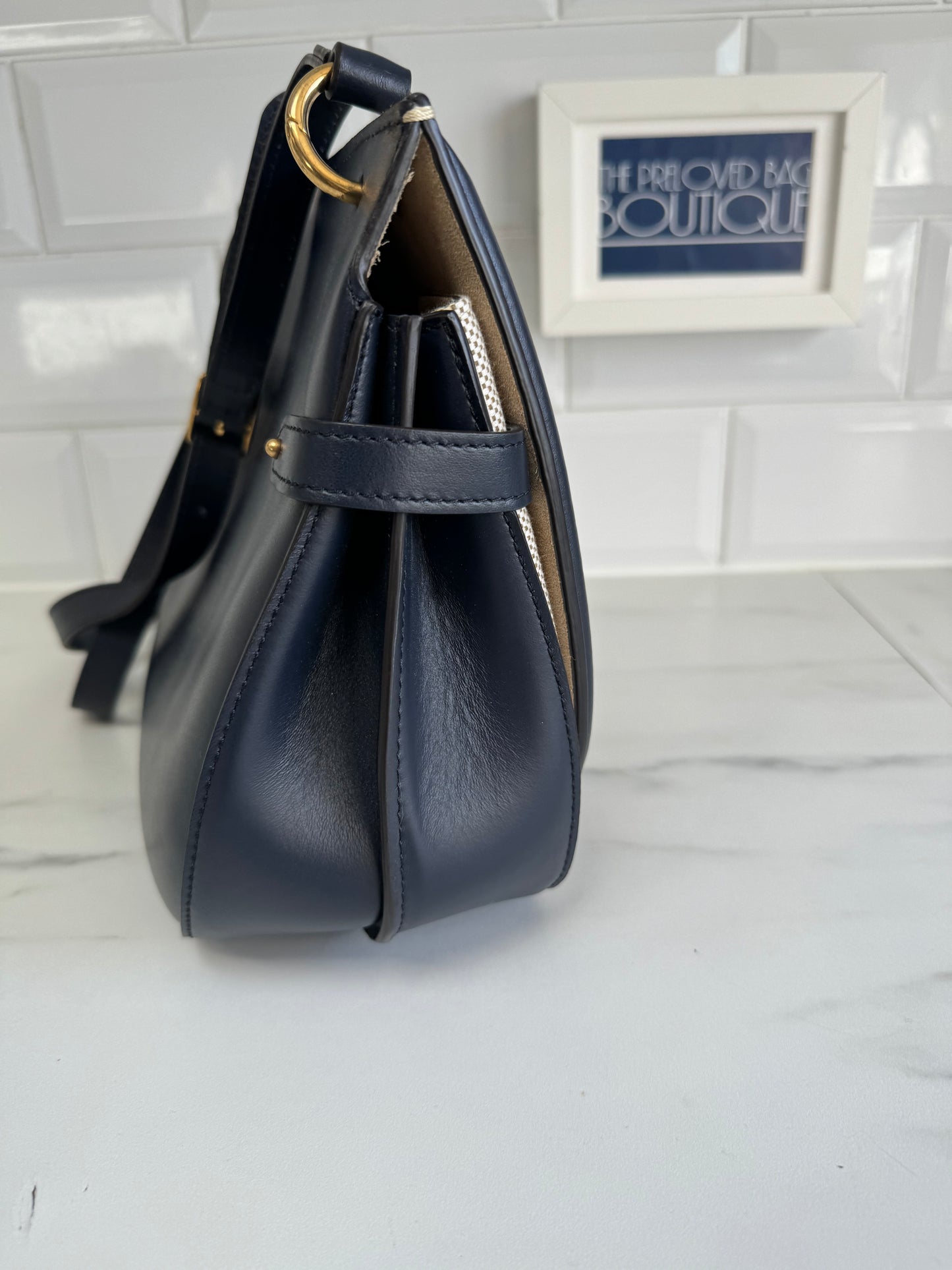 Mulberry Large Amberley - Ecru & Midnight