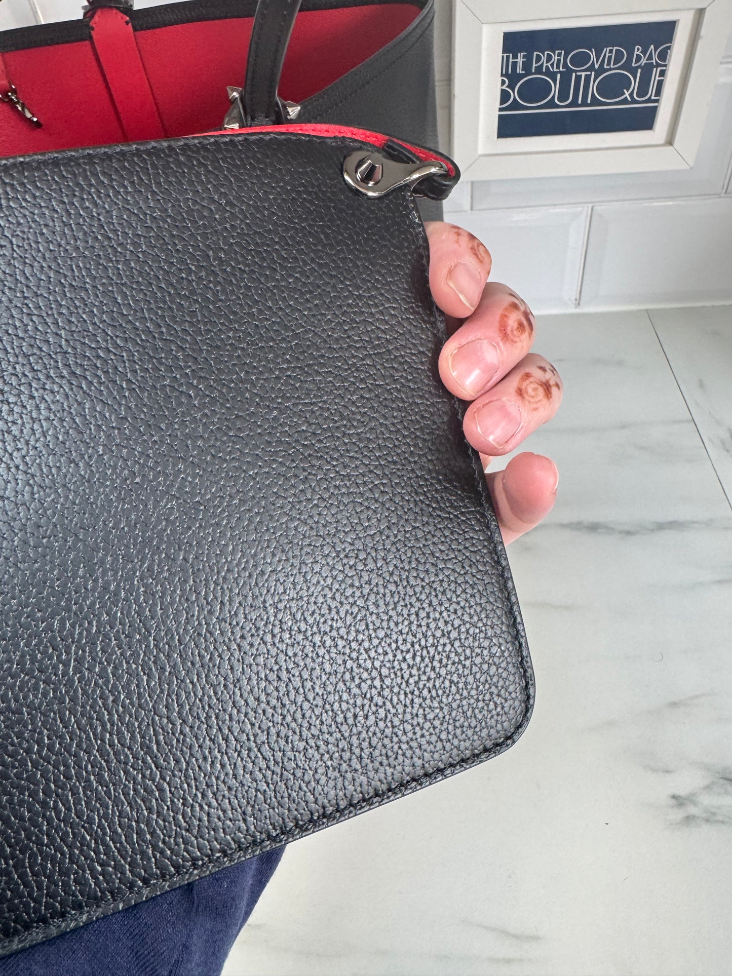 Christian Louboutin Cabata Tote - Black and Red