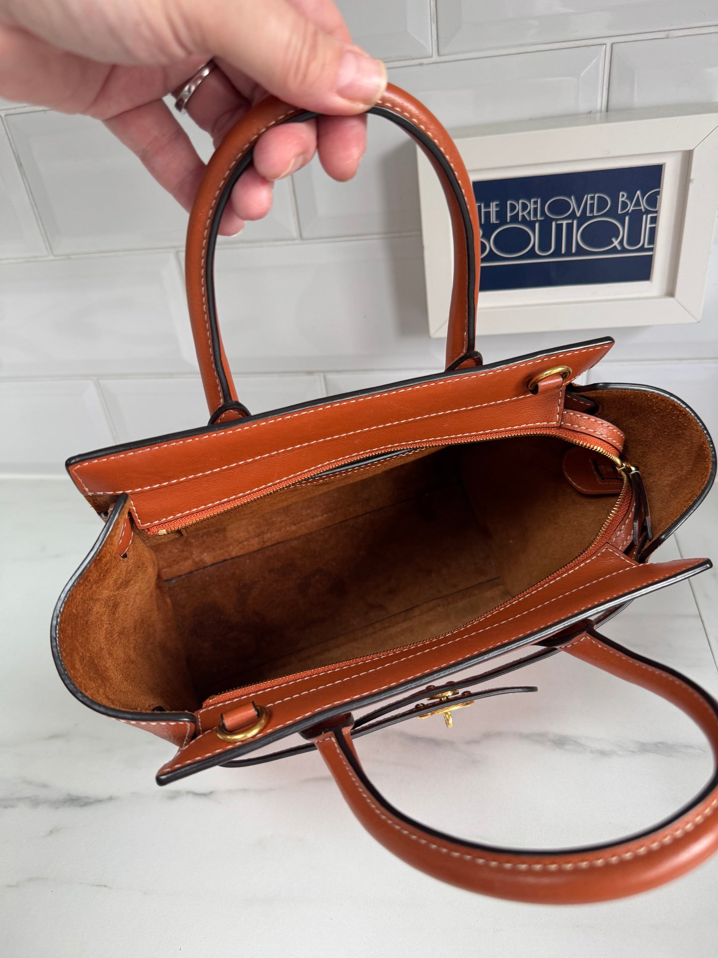 Mulberry Small Zipped Bayswater - Rust